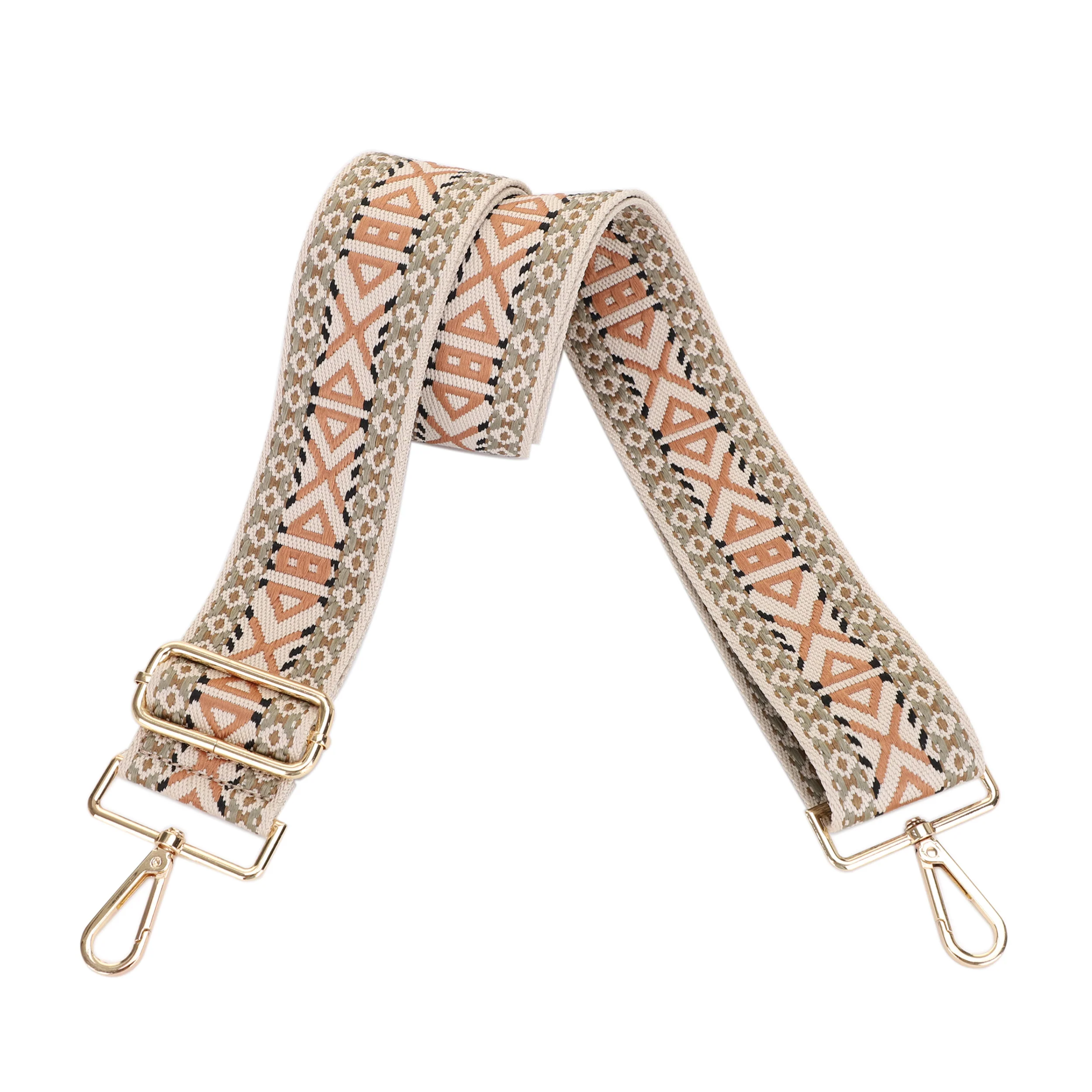 2 Inch Wide Replacement Webbing Strap with Gold Metal Hardware - Image 5