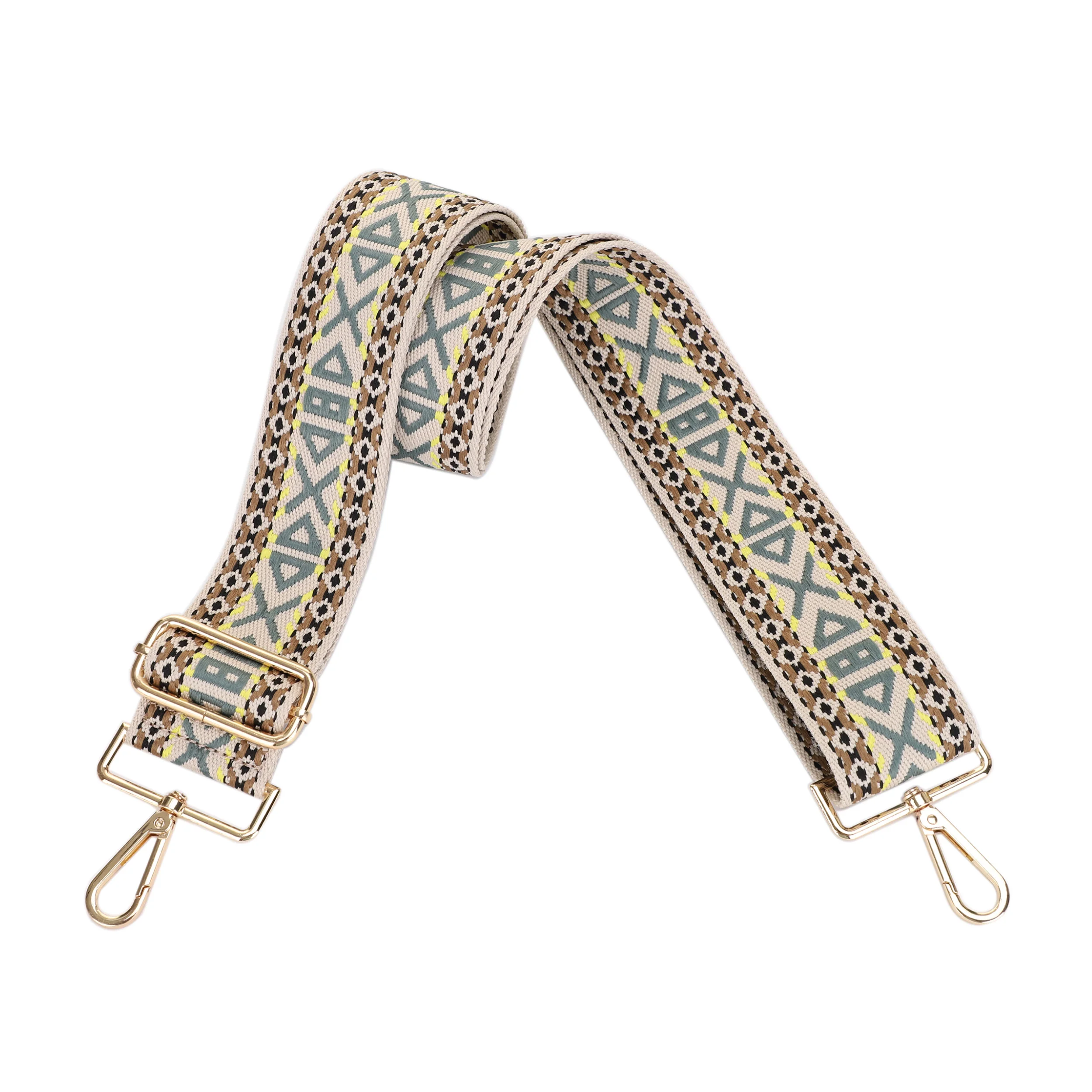 2 Inch Wide Replacement Webbing Strap with Gold Metal Hardware - Image 8