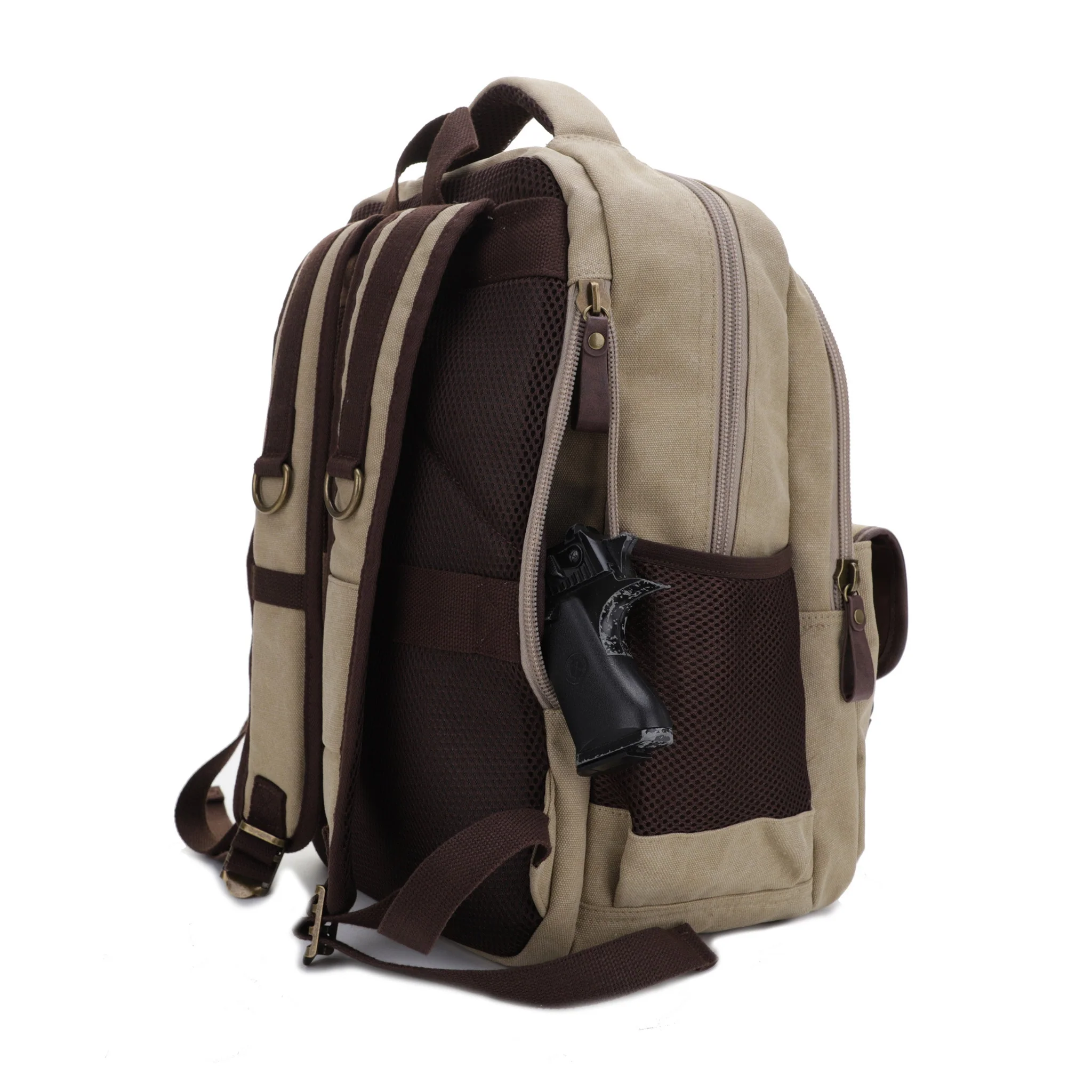 Alpine Concealed Carry Canvas Backpack - Image 11