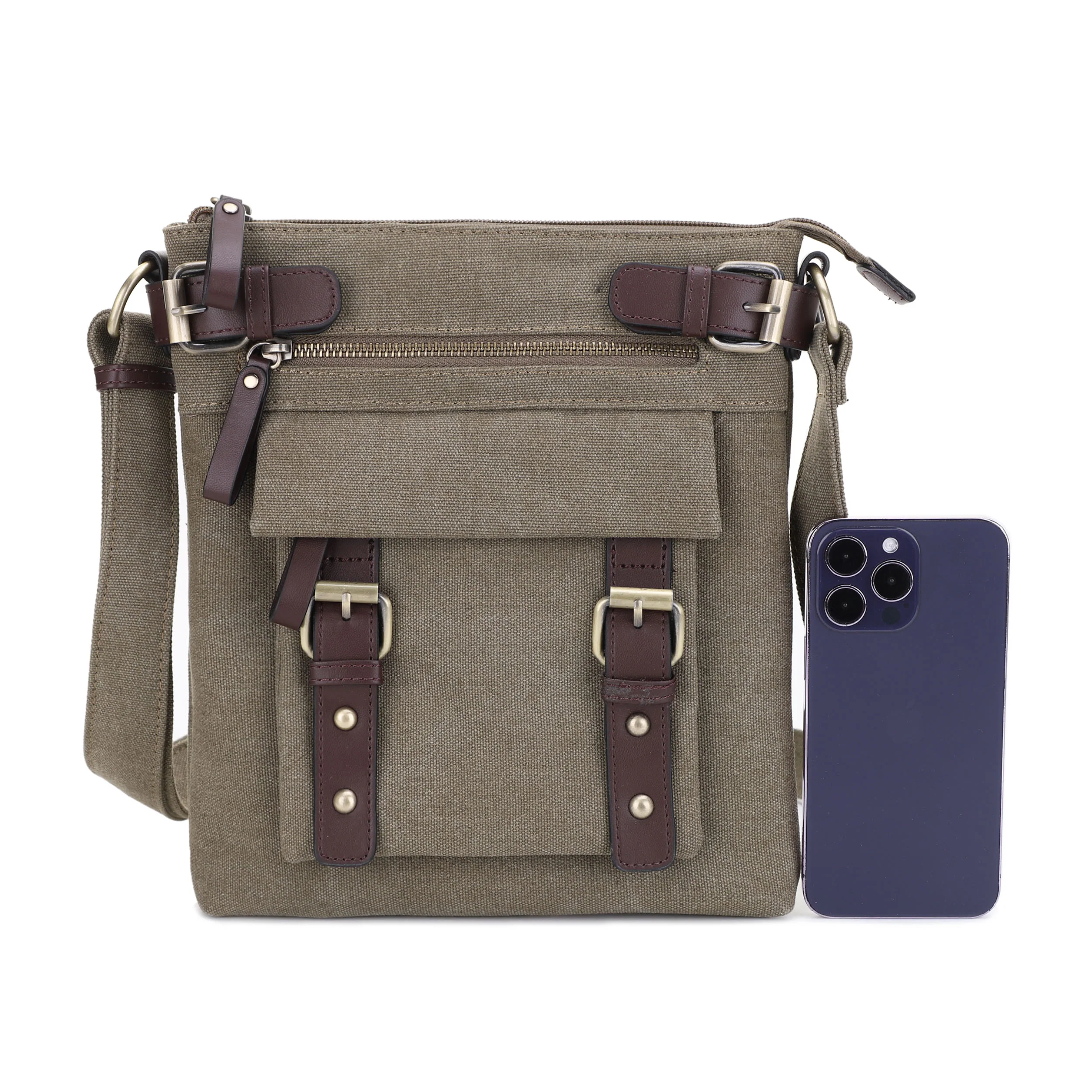 Bailey Concealed Carry Canvas Crossbody - Image 18