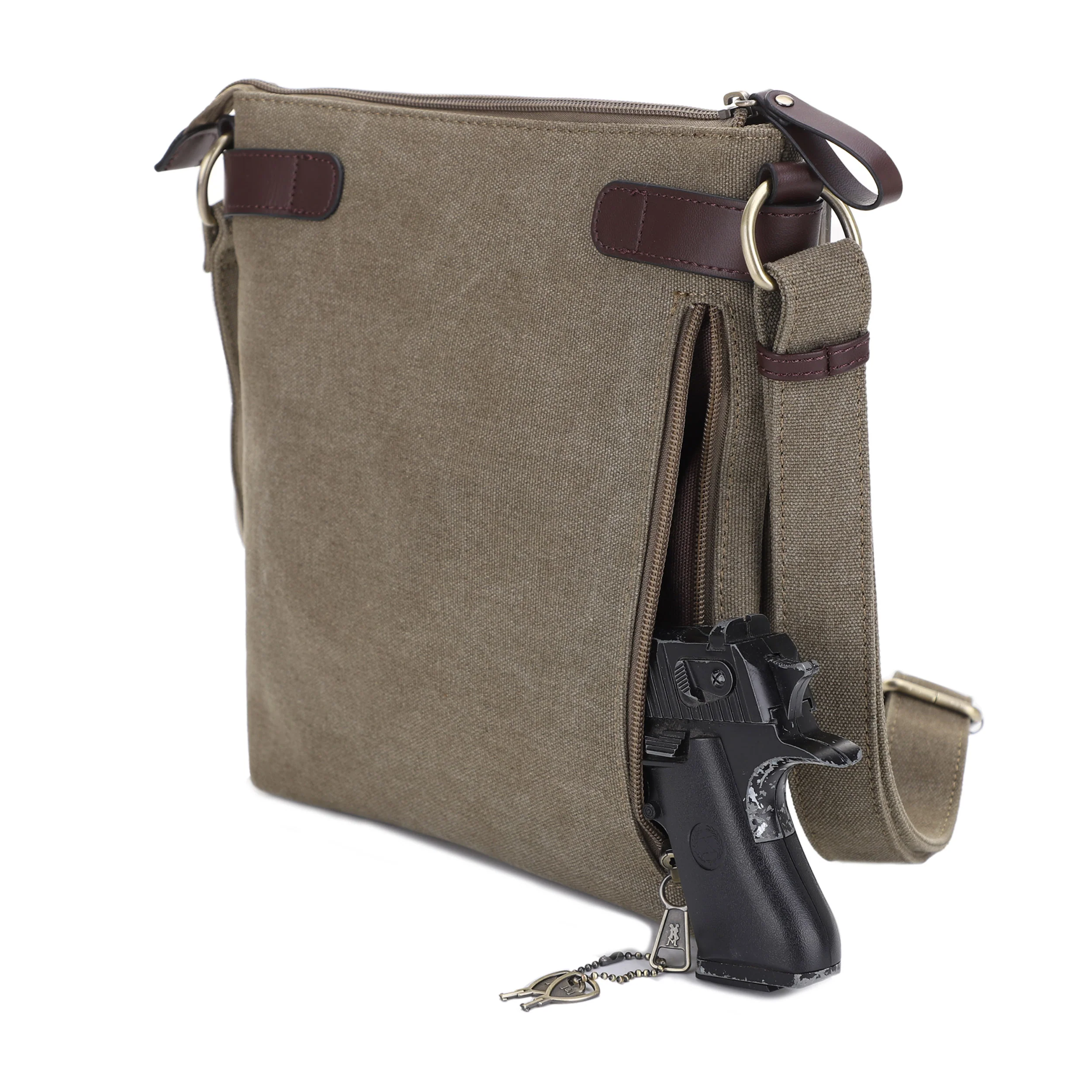 Bailey Concealed Carry Canvas Crossbody - Image 19