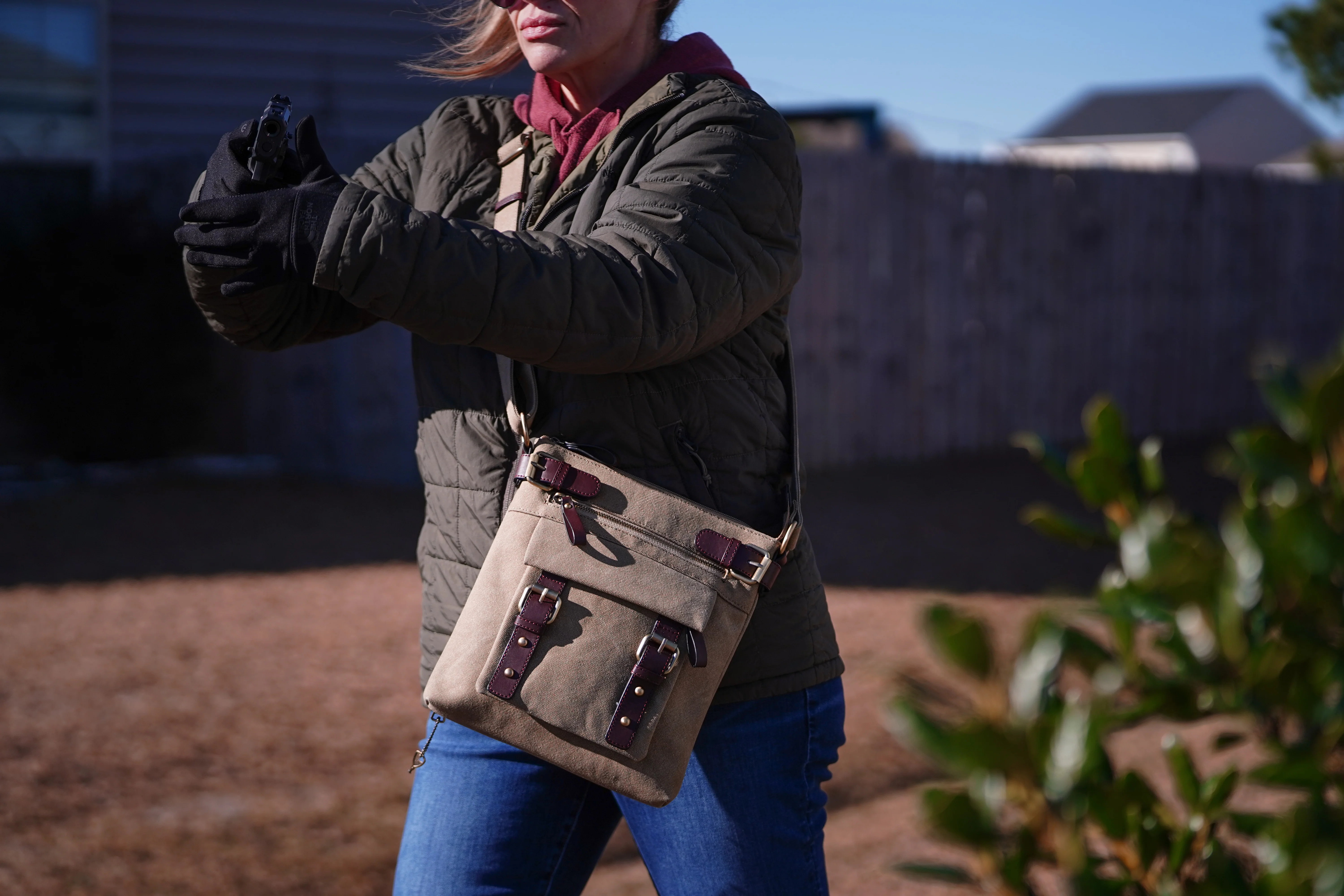 Bailey Concealed Carry Canvas Crossbody - Image 33