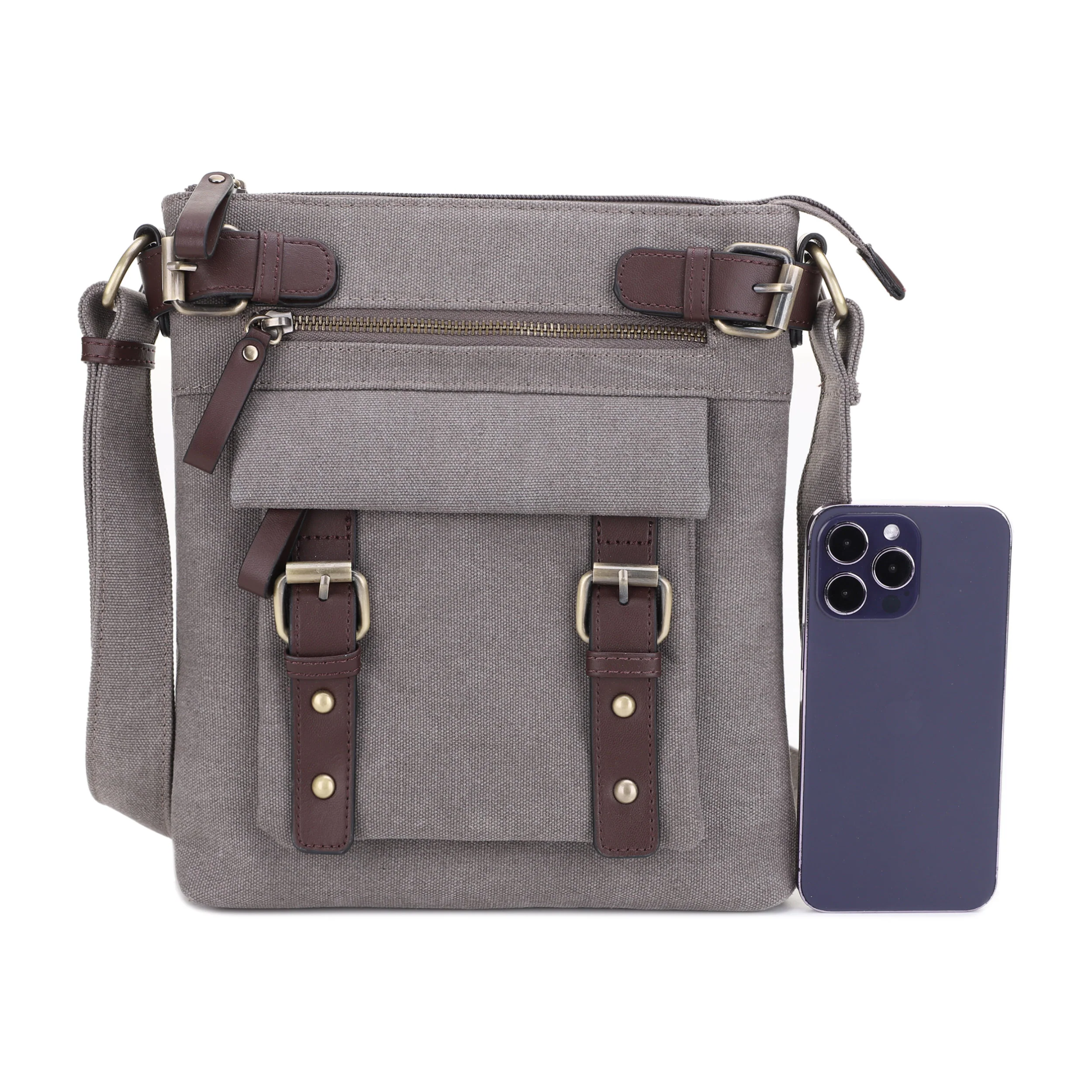Bailey Concealed Carry Canvas Crossbody - Image 38