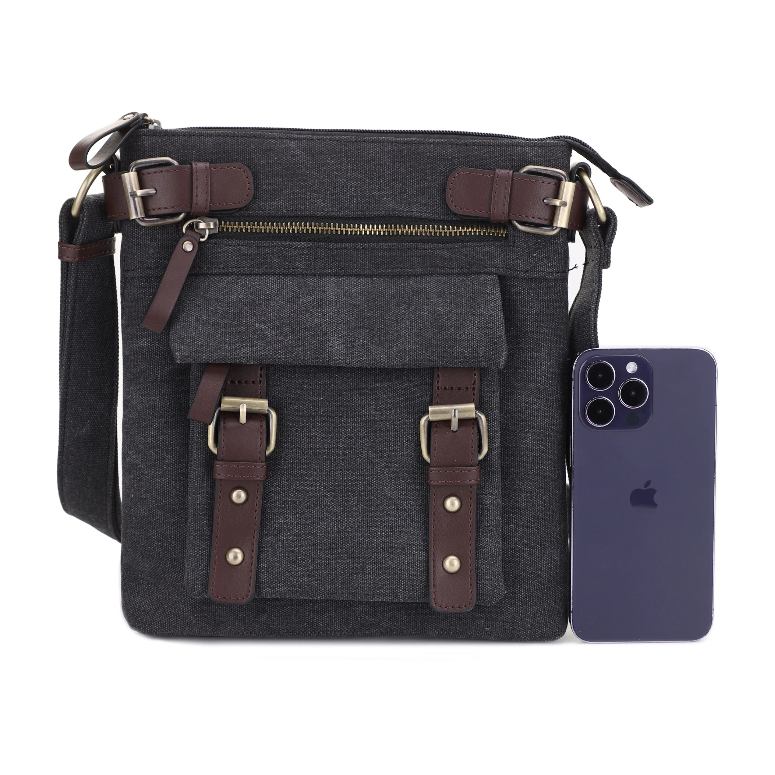 Bailey Concealed Carry Canvas Crossbody - Image 7