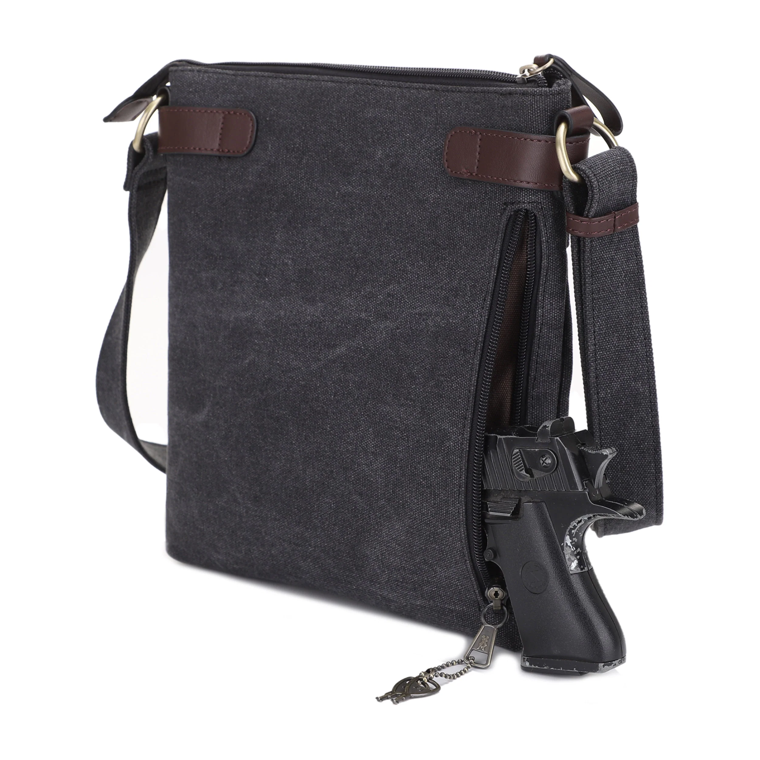 Bailey Concealed Carry Canvas Crossbody - Image 9