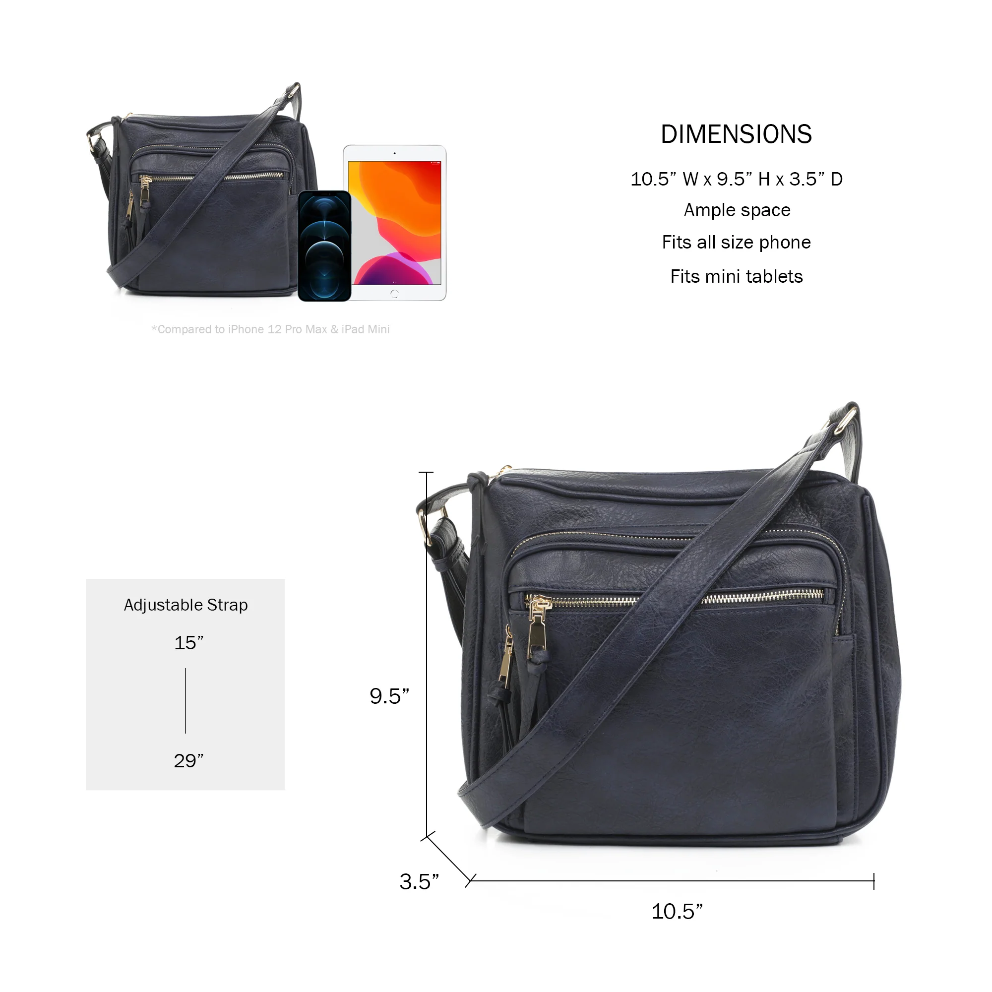 Brooklyn Concealed Carry Lock and Key Crossbody - Image 16