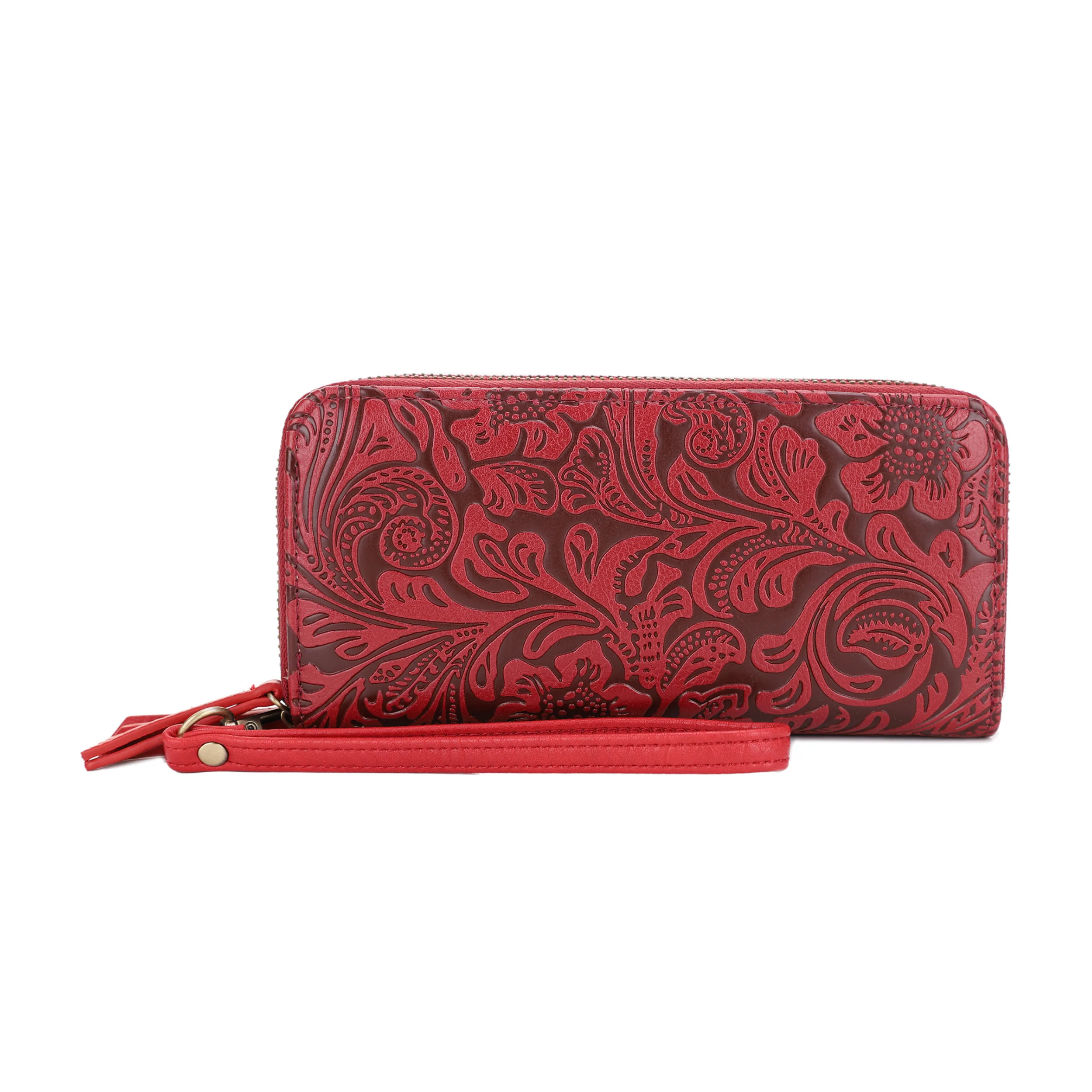 Cassidy Concealed Carry Tooled Tote Bag with Matching Wallet - Image 10