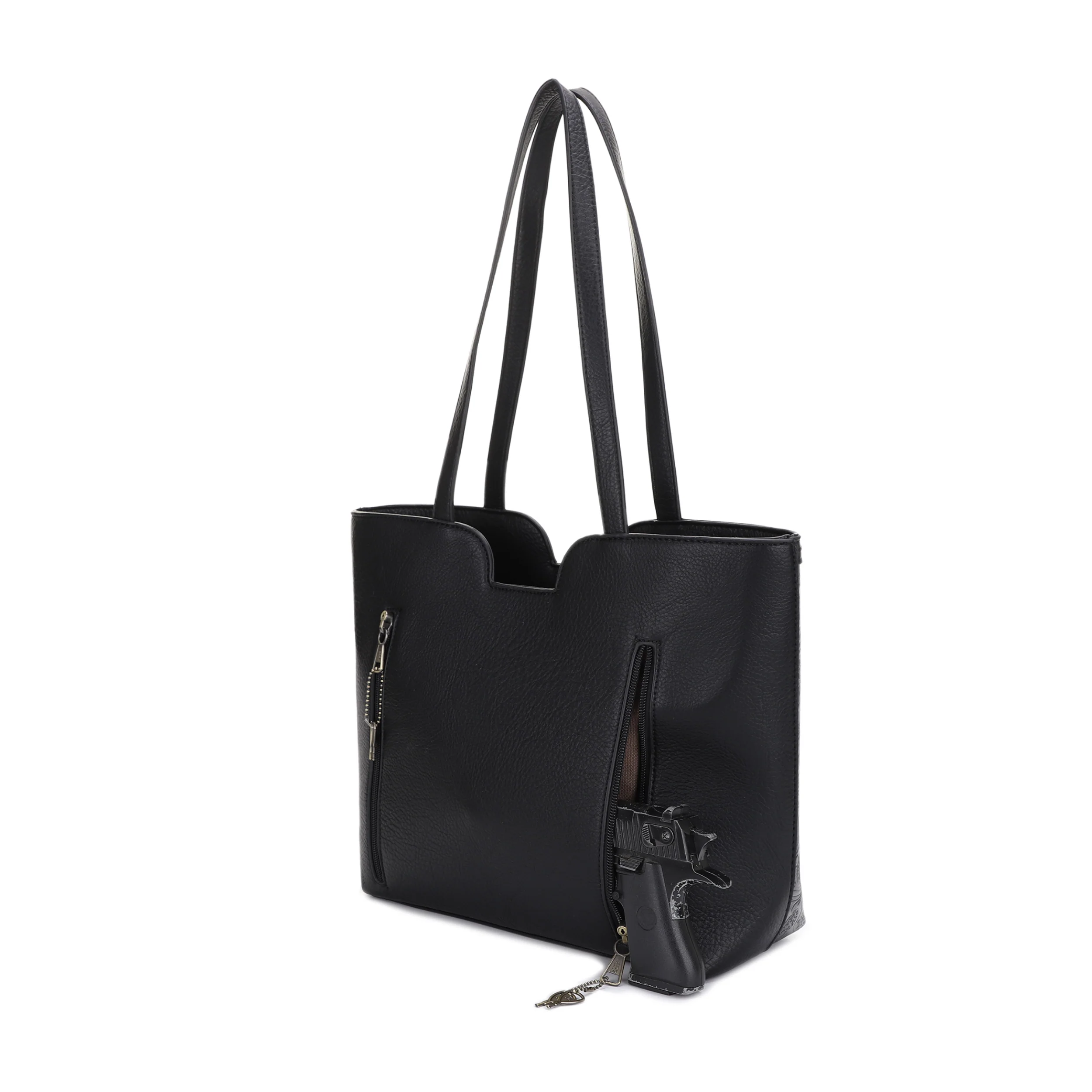 Cassidy Concealed Carry Tooled Tote Bag with Matching Wallet - Image 26