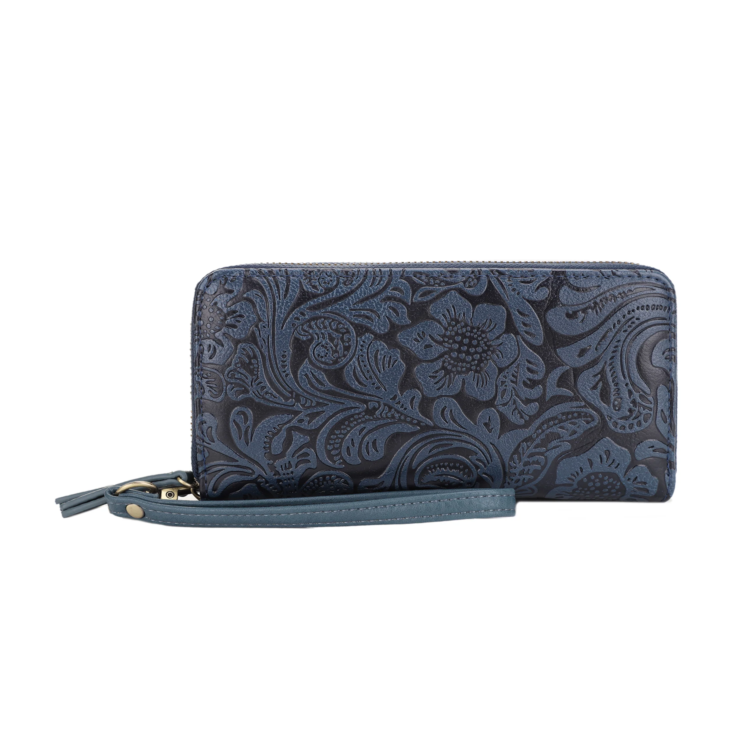 Cassidy Concealed Carry Tooled Tote Bag with Matching Wallet - Image 40
