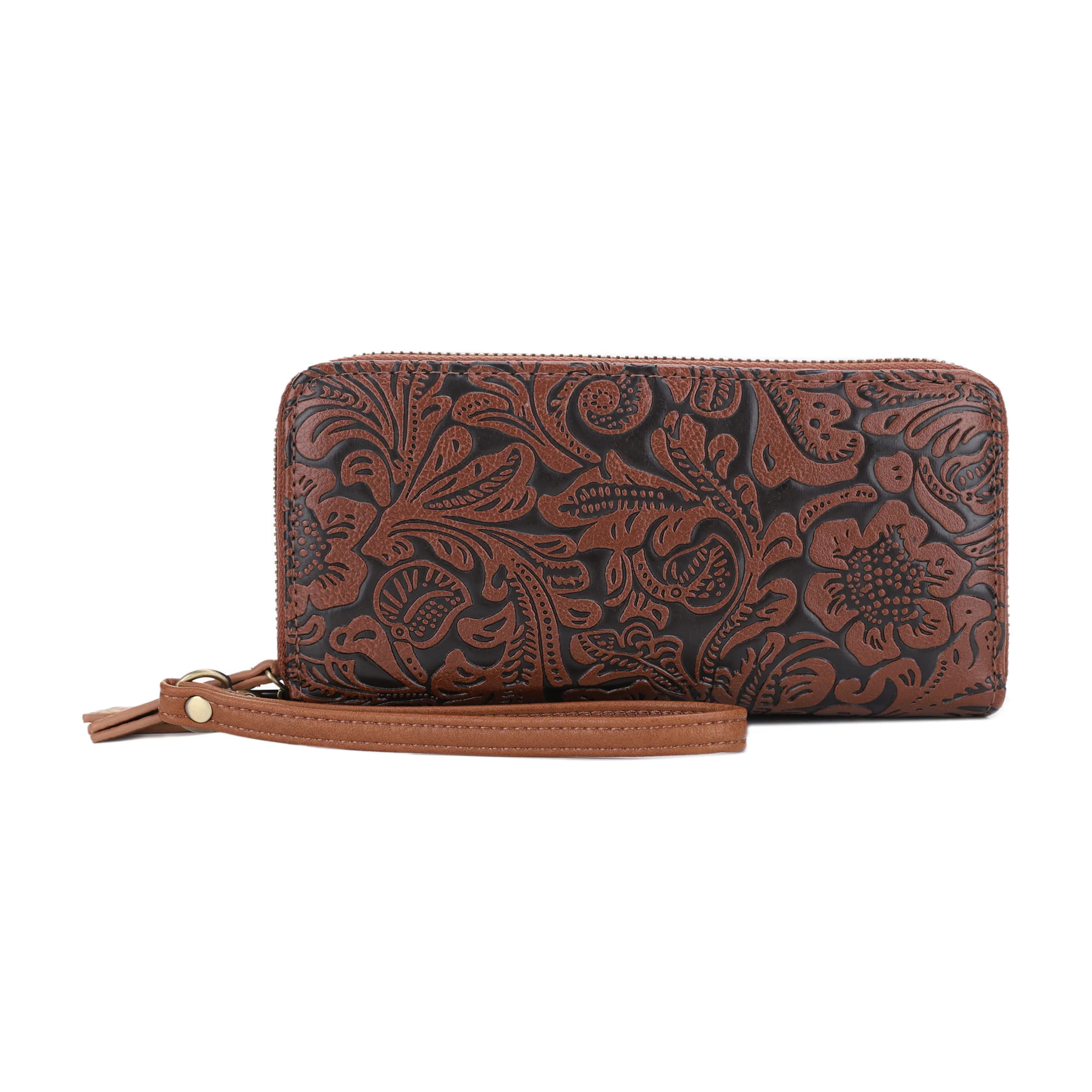 Cassidy Concealed Carry Tooled Tote Bag with Matching Wallet - Image 50