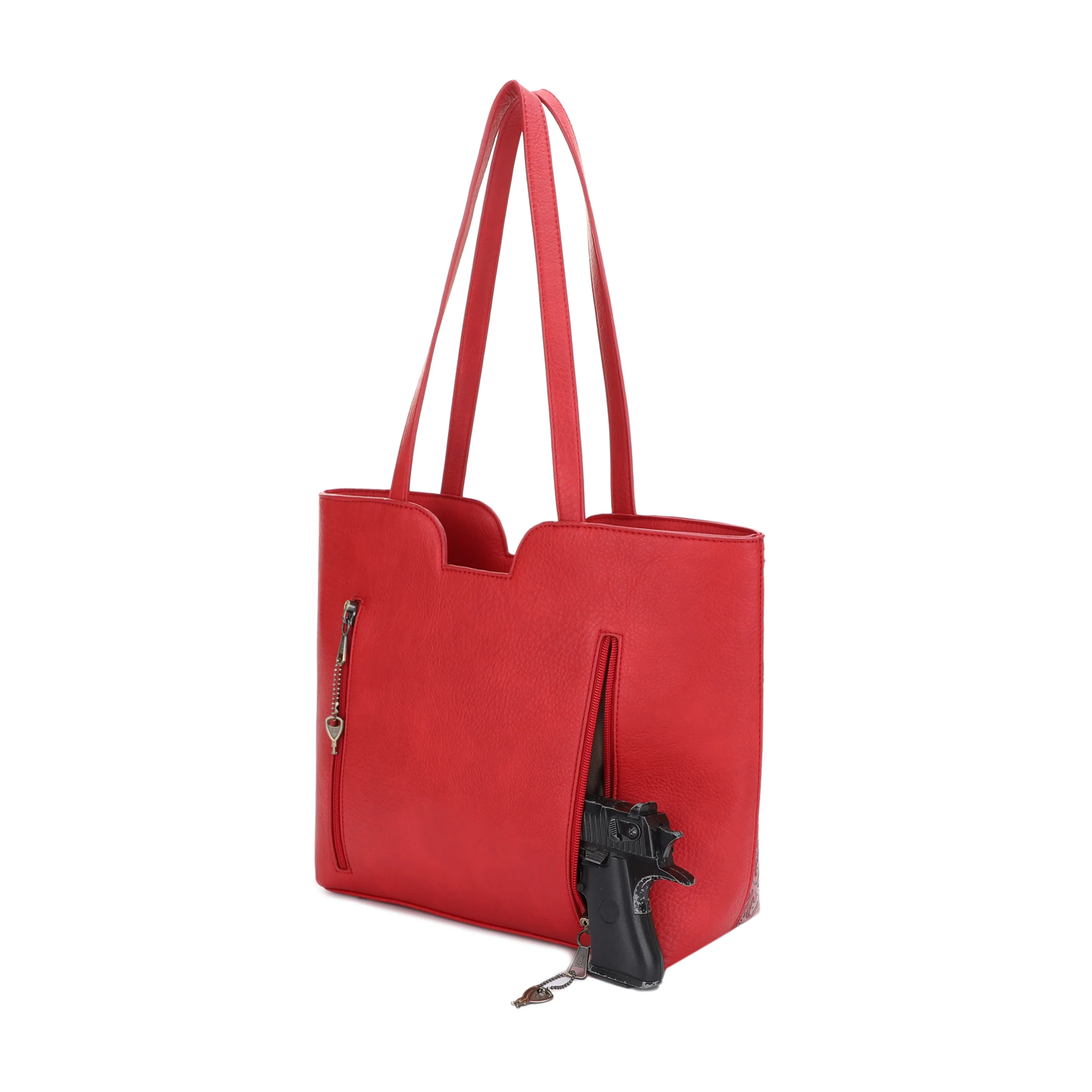 Cassidy Concealed Carry Tooled Tote Bag with Matching Wallet - Image 6