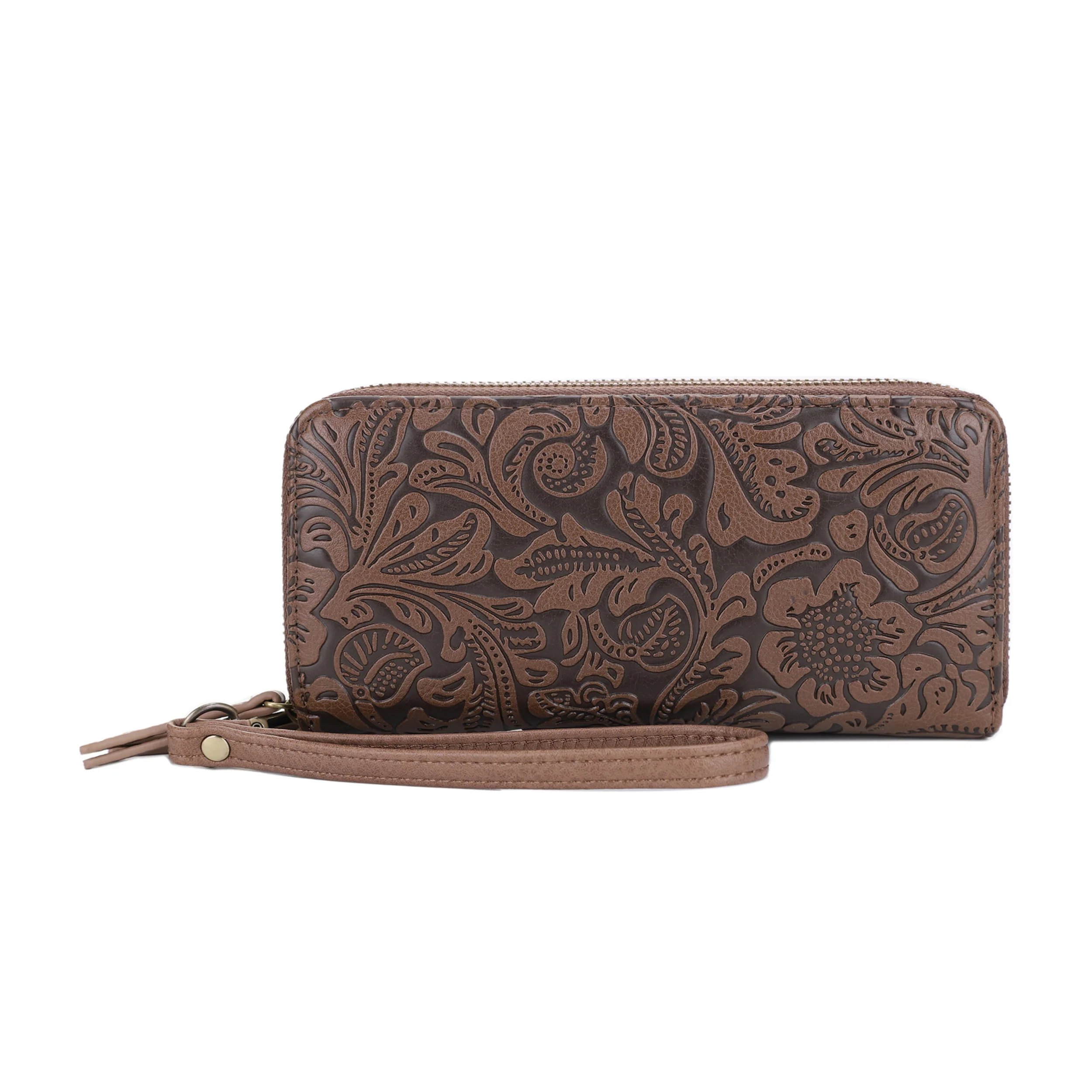 Cassidy Concealed Carry Tooled Tote Bag with Matching Wallet - Image 60