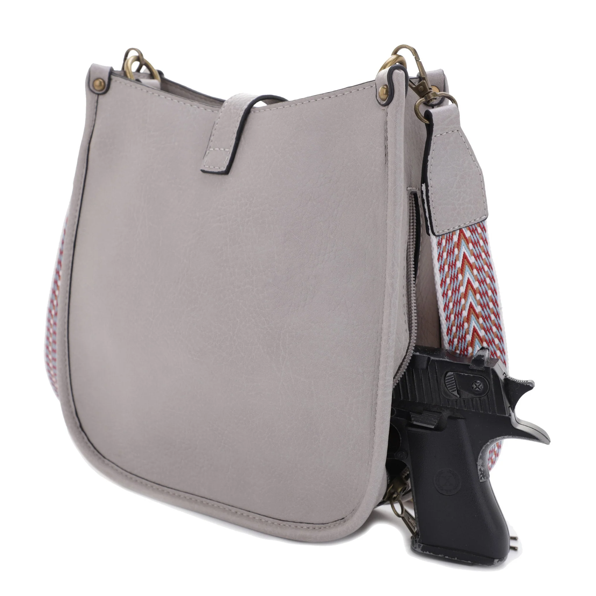 Chelsea Concealed Carry Lock and Key Hobo - Image 40