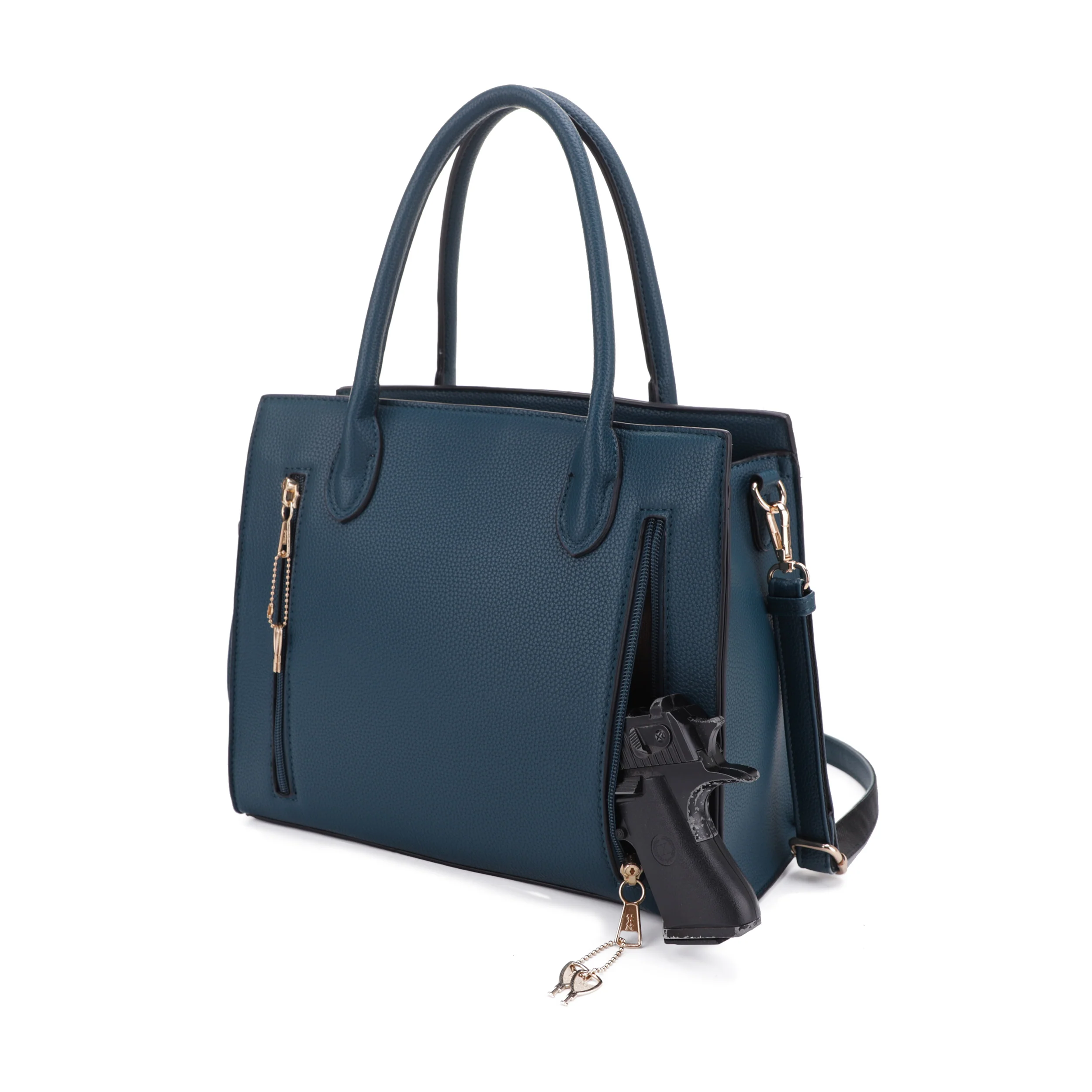 Evelyn Concealed Carry Lock and Key Satchel - Image 18