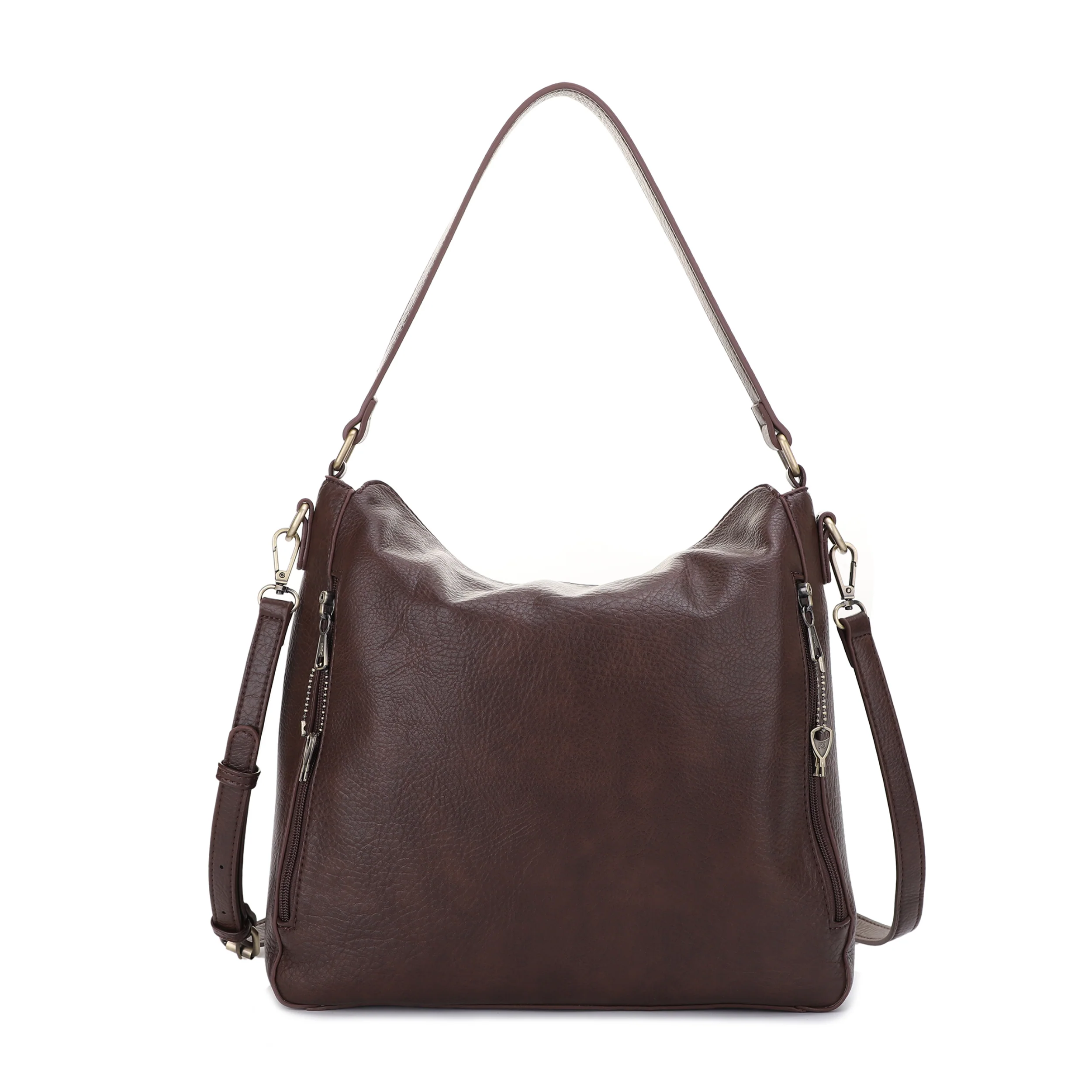 Dakota Concealed Carry Lock and Key Hobo Shoulder Bag - Image 4