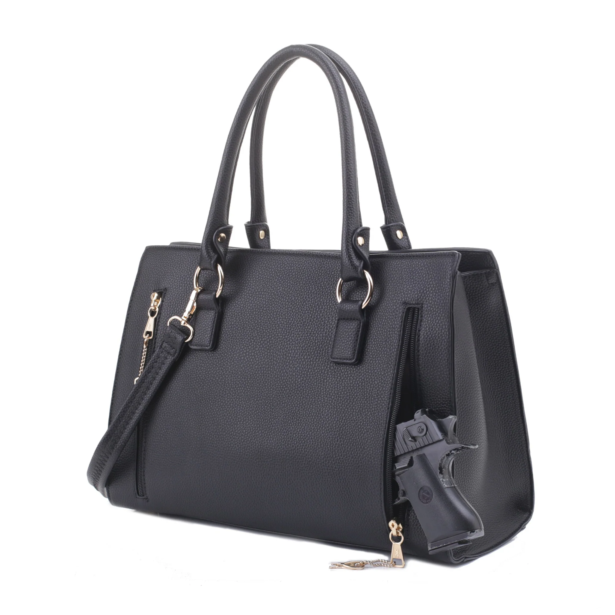 Dina Concealed Carry Lock and Key Satchel - Image 11