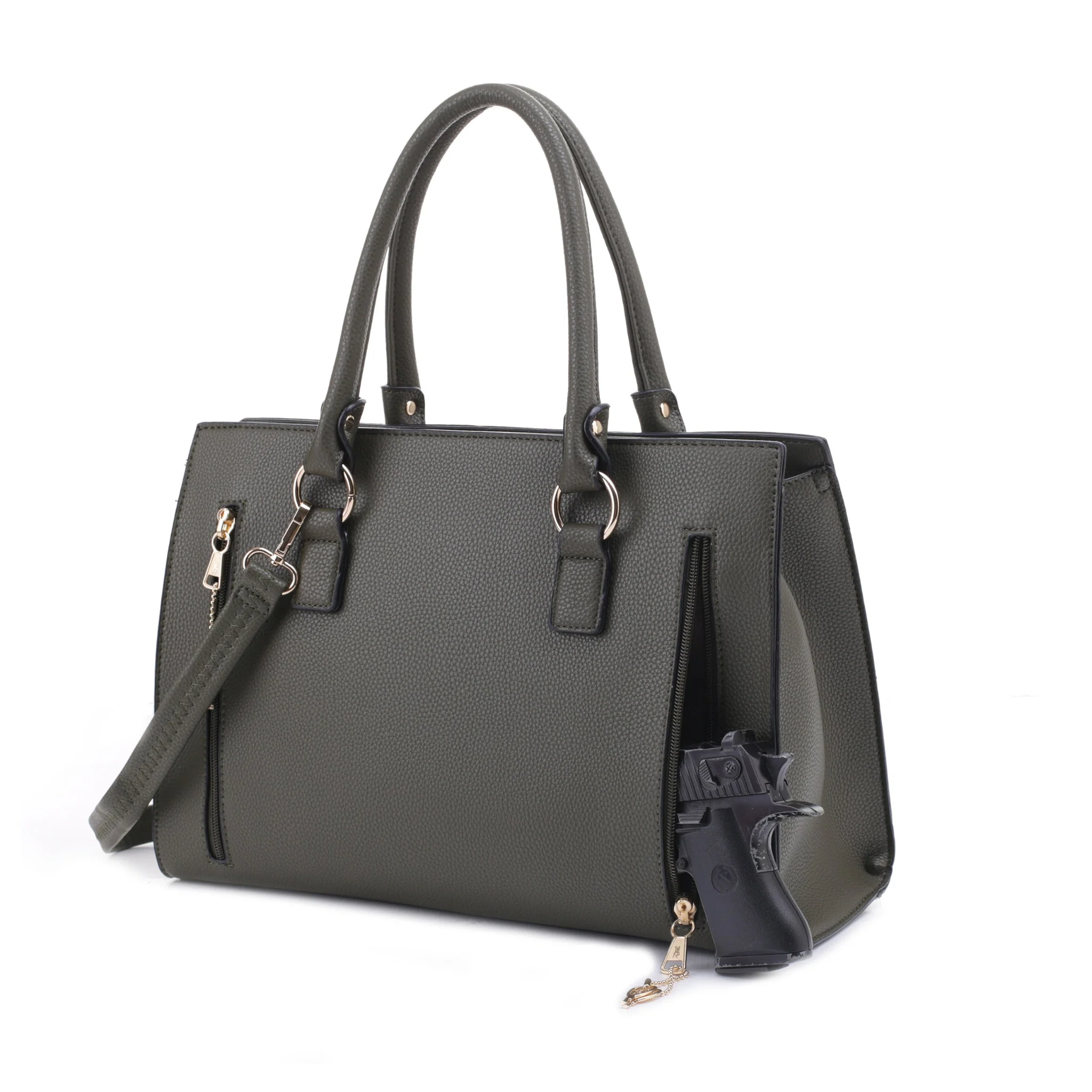 Dina Concealed Carry Lock and Key Satchel - Image 16