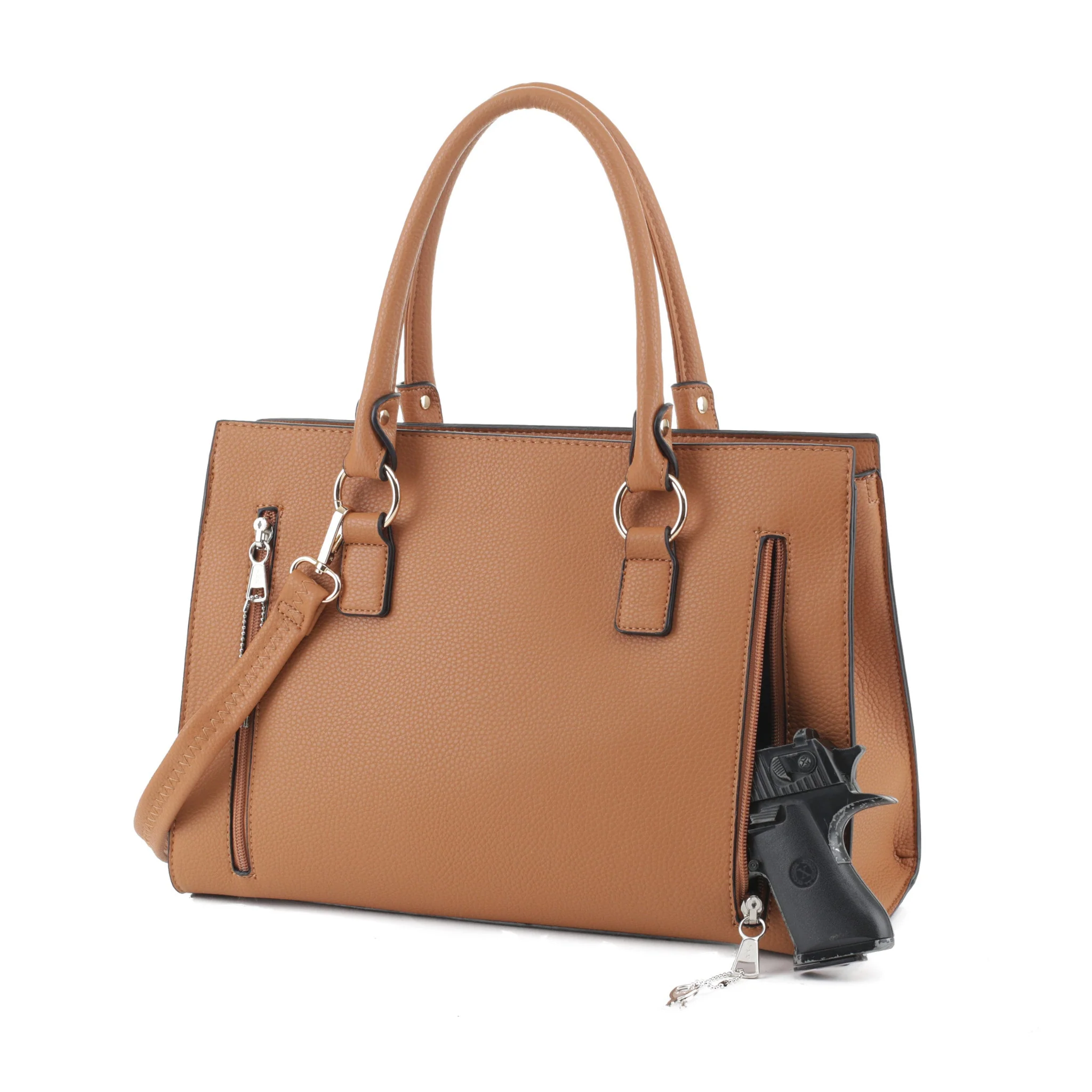 Dina Concealed Carry Lock and Key Satchel - Image 20