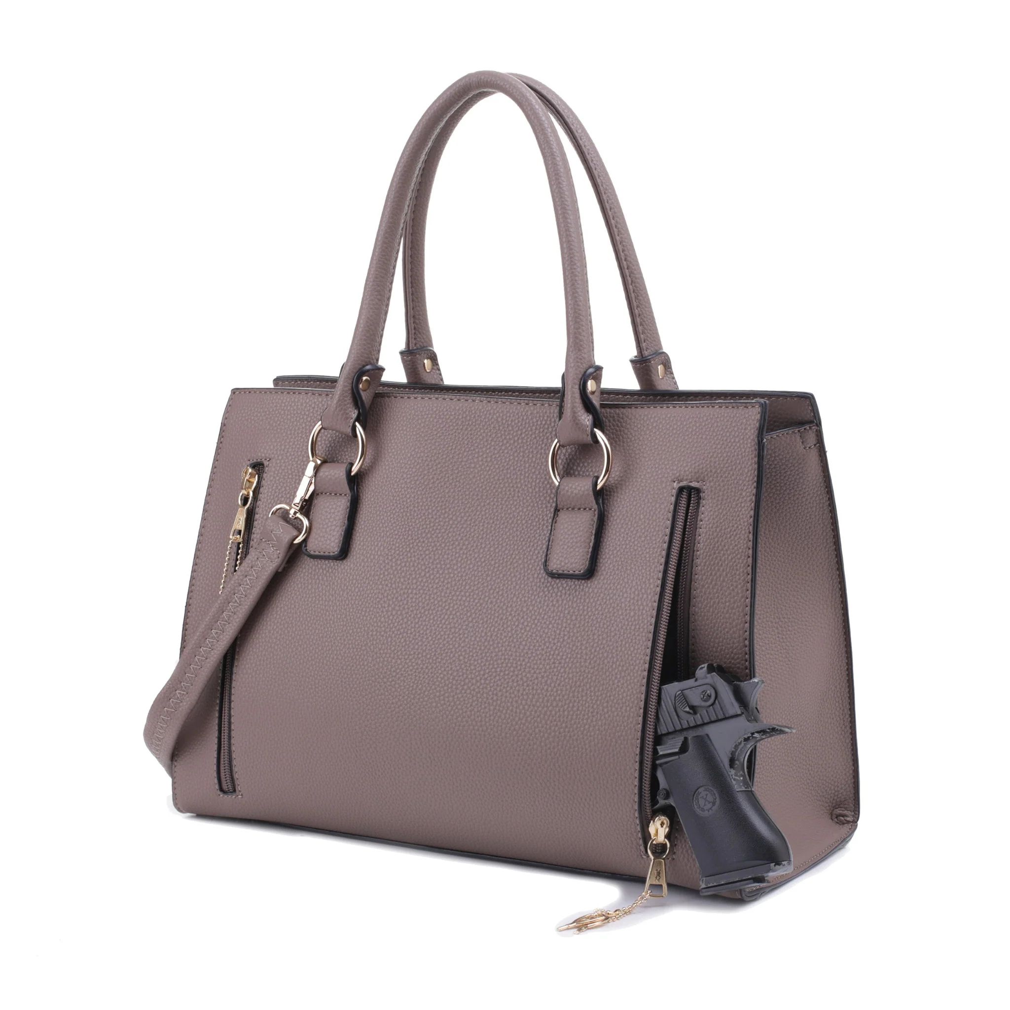 Dina Concealed Carry Lock and Key Satchel - Image 3