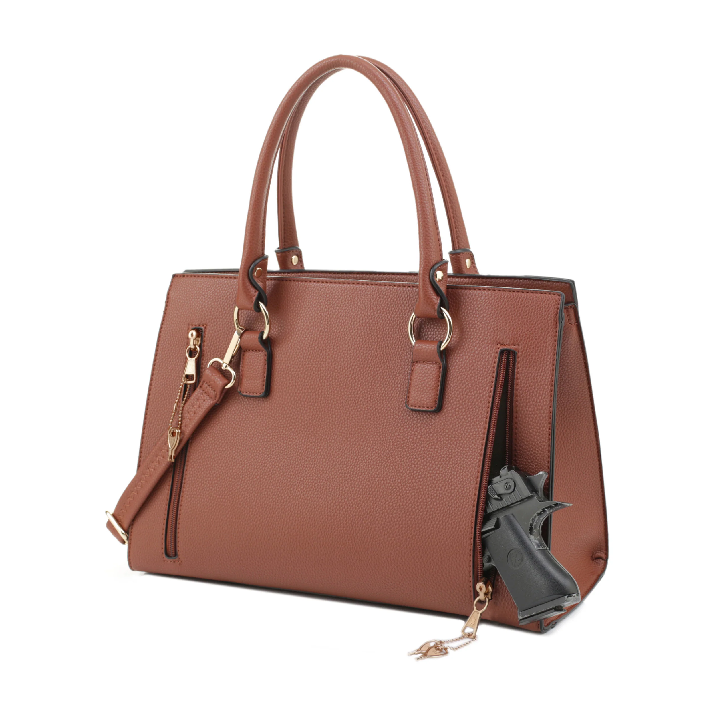 Dina Concealed Carry Lock and Key Satchel - Image 31