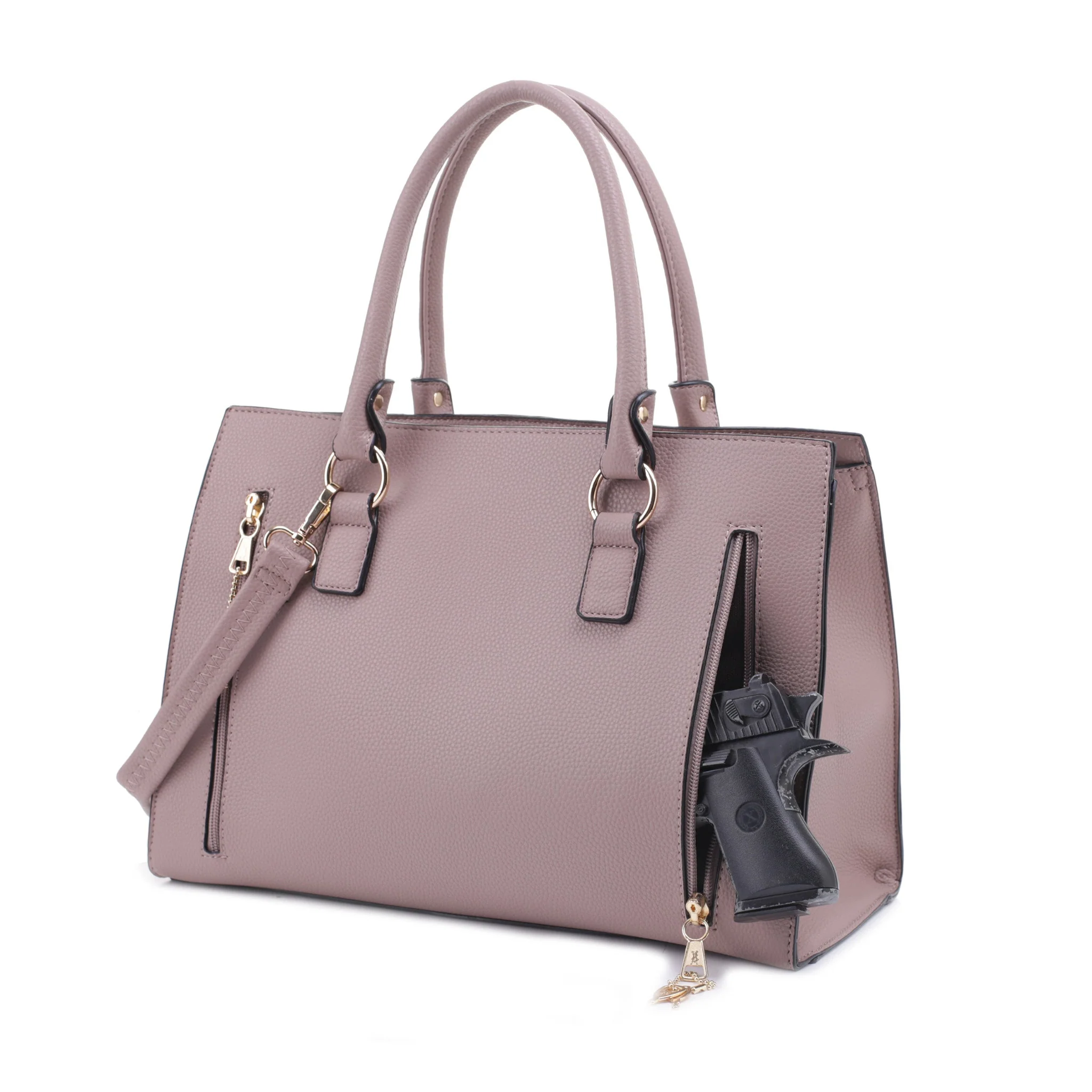 Dina Concealed Carry Lock and Key Satchel - Image 35