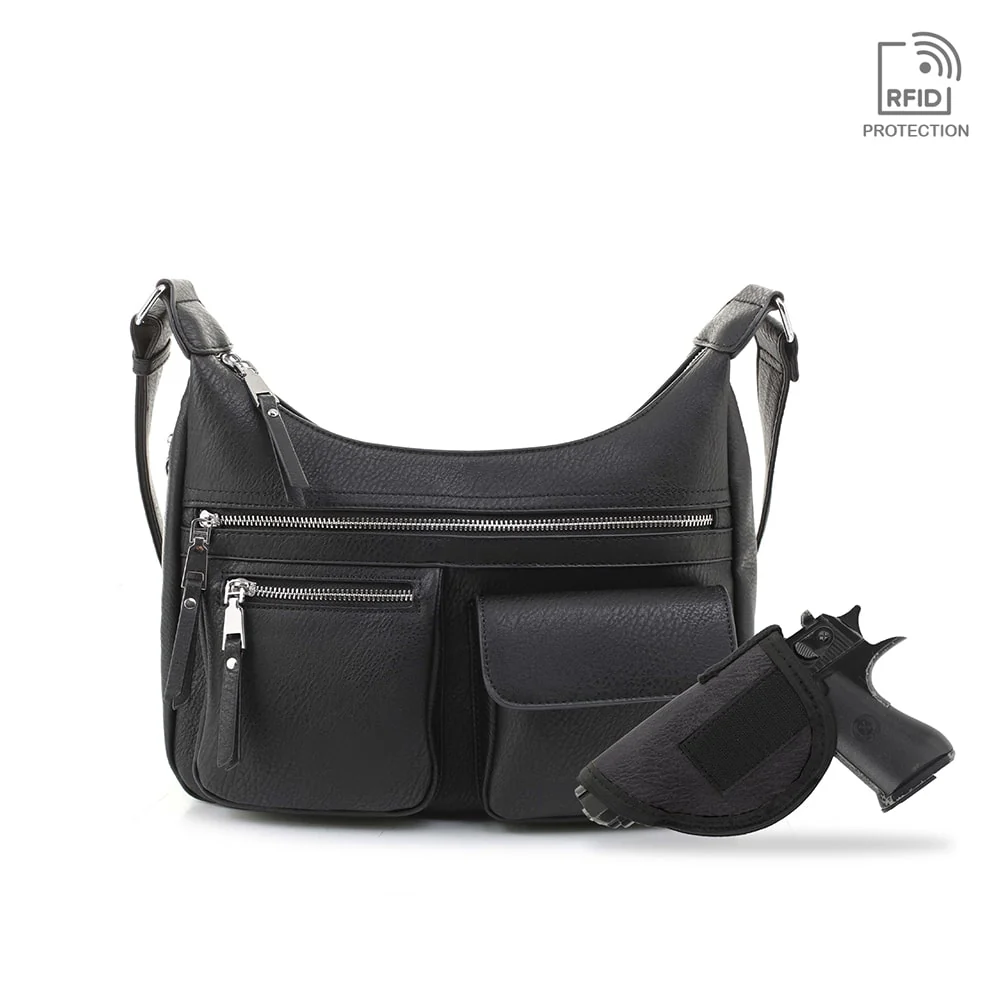 Elle Concealed Carry Hobo Handbag - Image 11