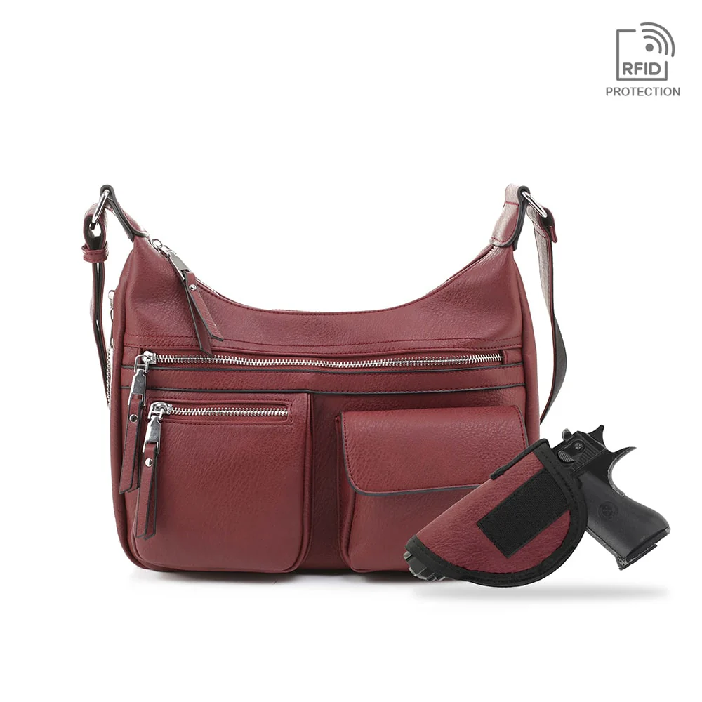 Elle Concealed Carry Hobo Handbag - Image 15