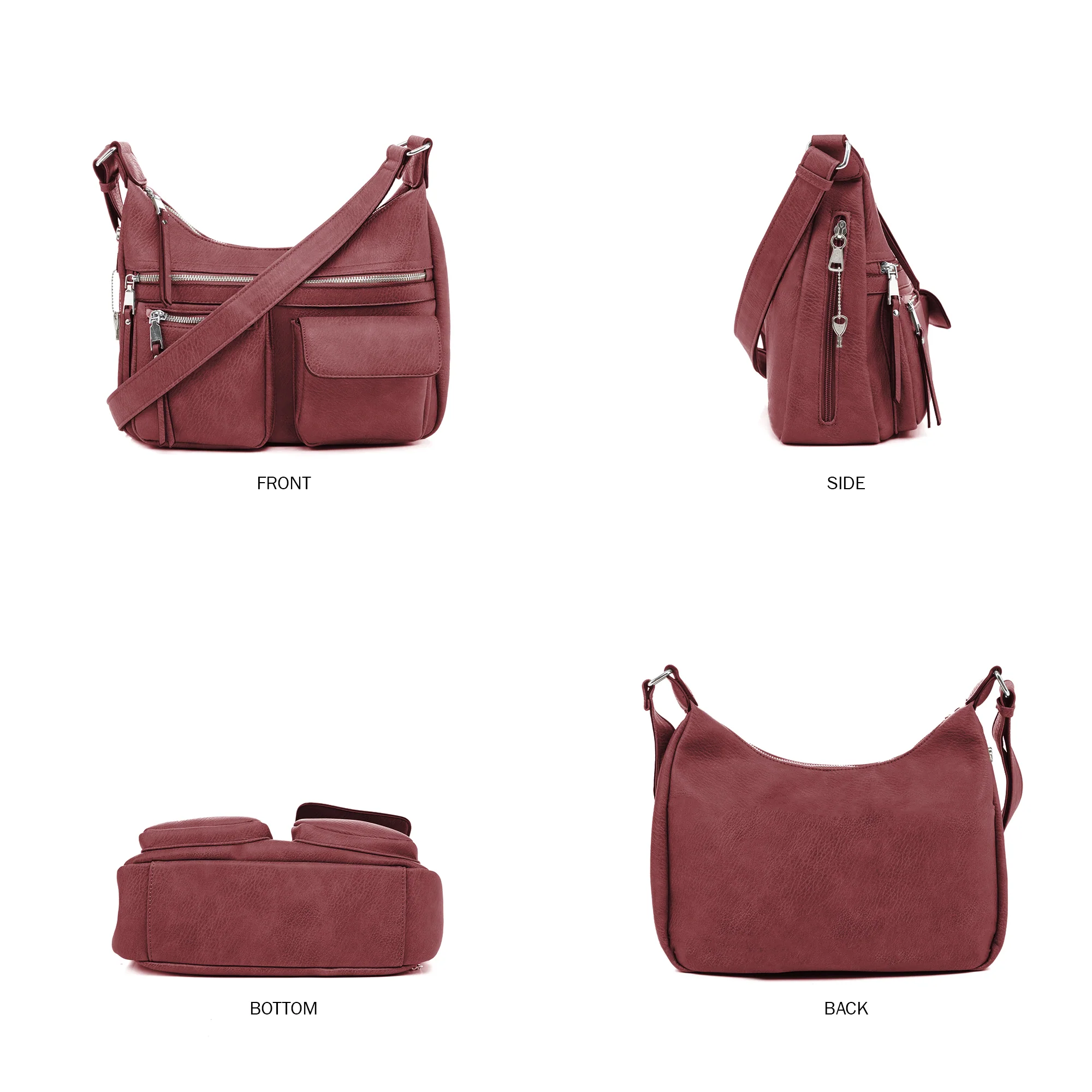 Elle Concealed Carry Hobo Handbag - Image 17