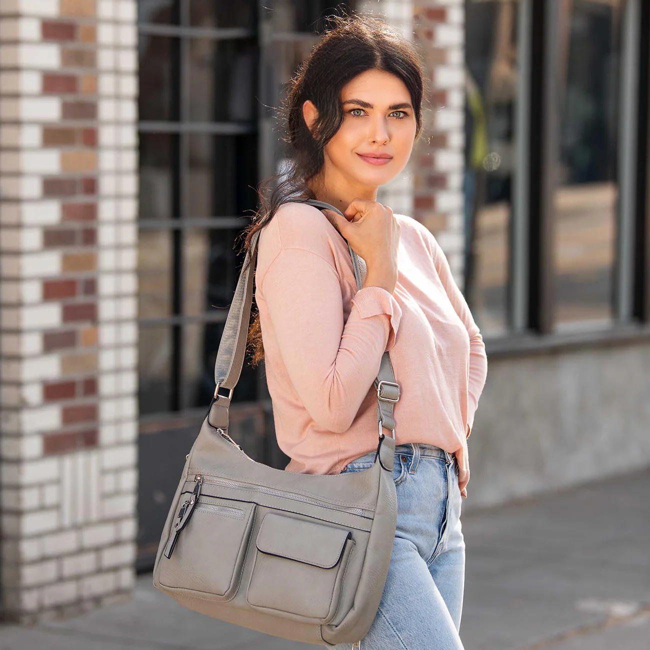 Elle Concealed Carry Hobo Handbag - Image 20