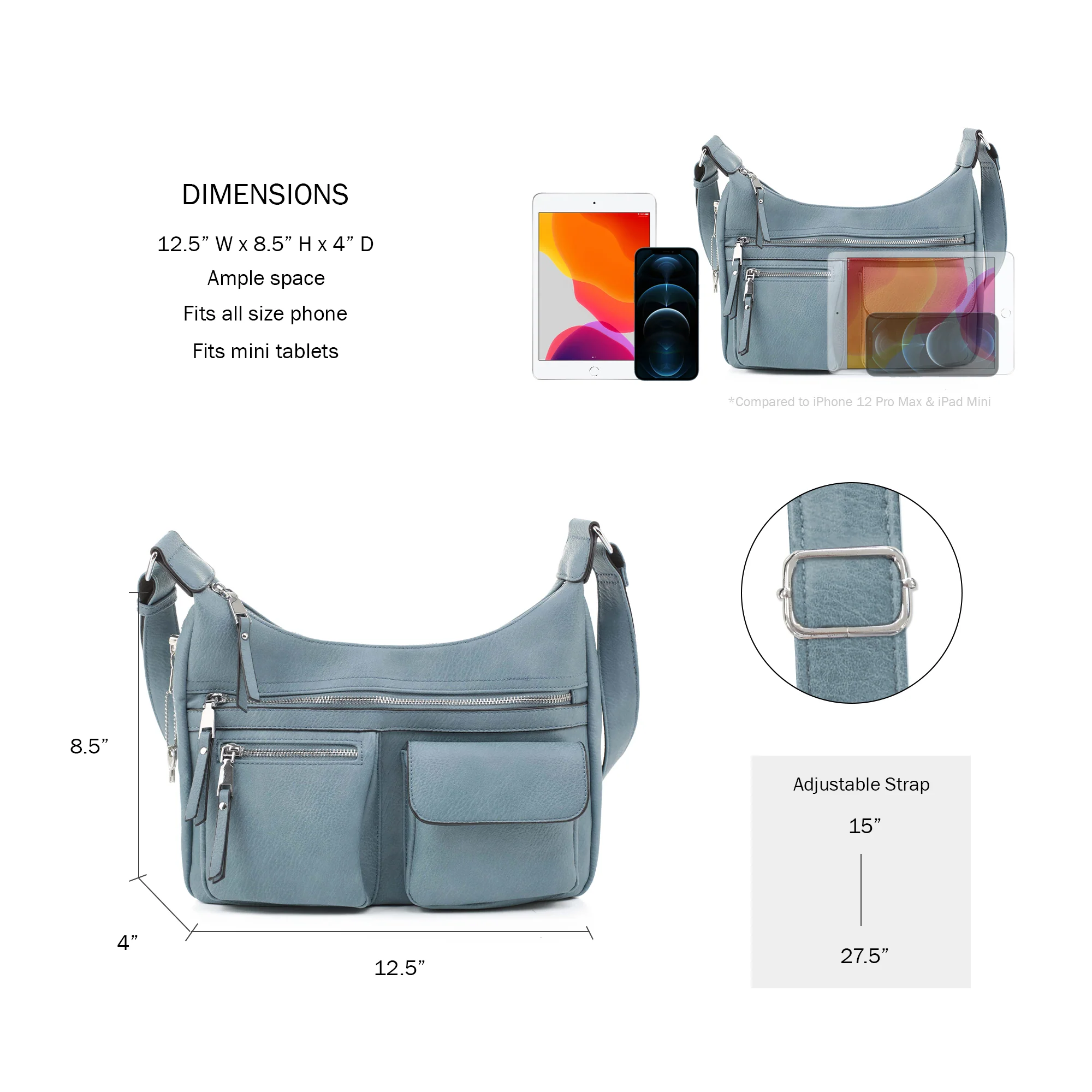 Elle Concealed Carry Hobo Handbag - Image 29