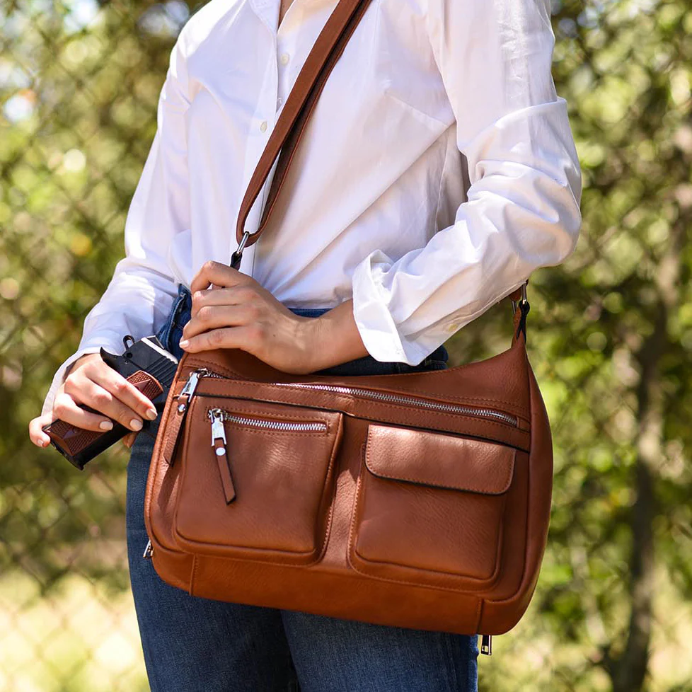 Elle Concealed Carry Hobo Handbag - Image 3
