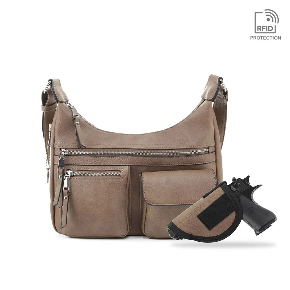 Elle Concealed Carry Hobo Handbag - Image 34