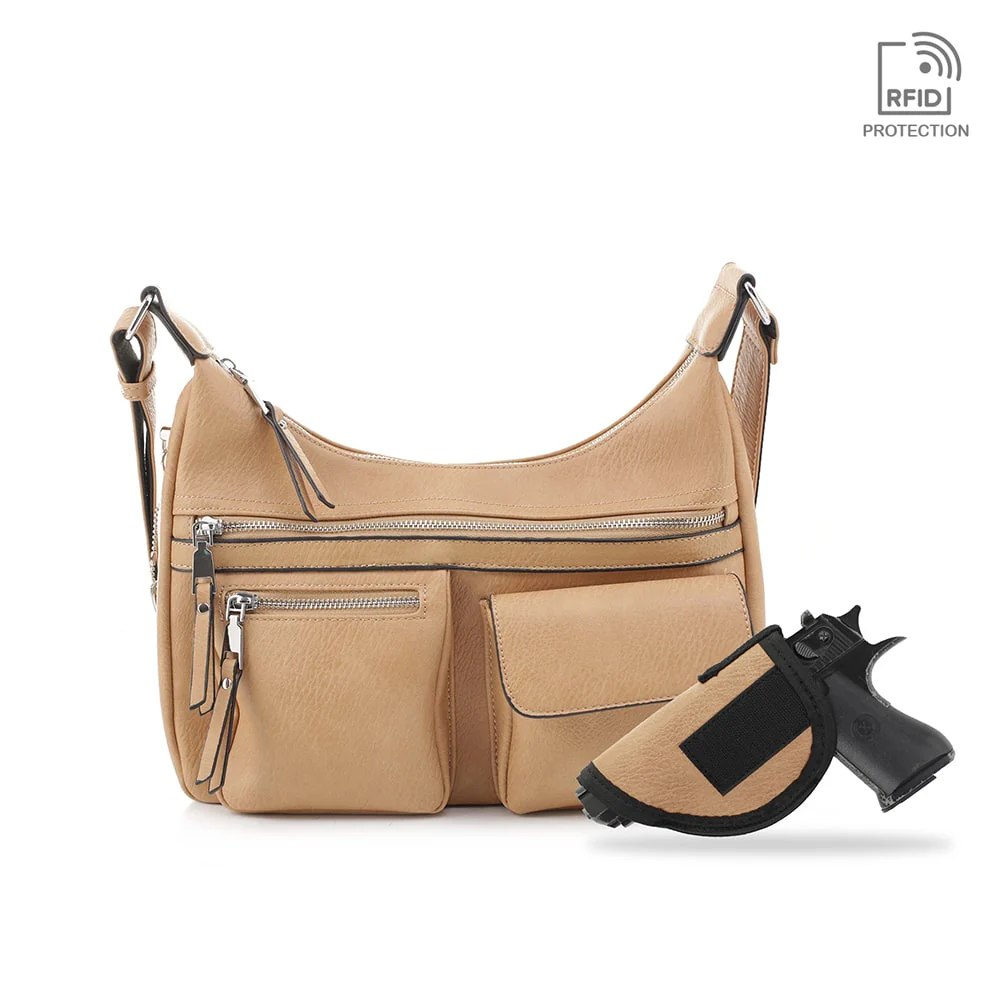 Elle Concealed Carry Hobo Handbag - Image 38