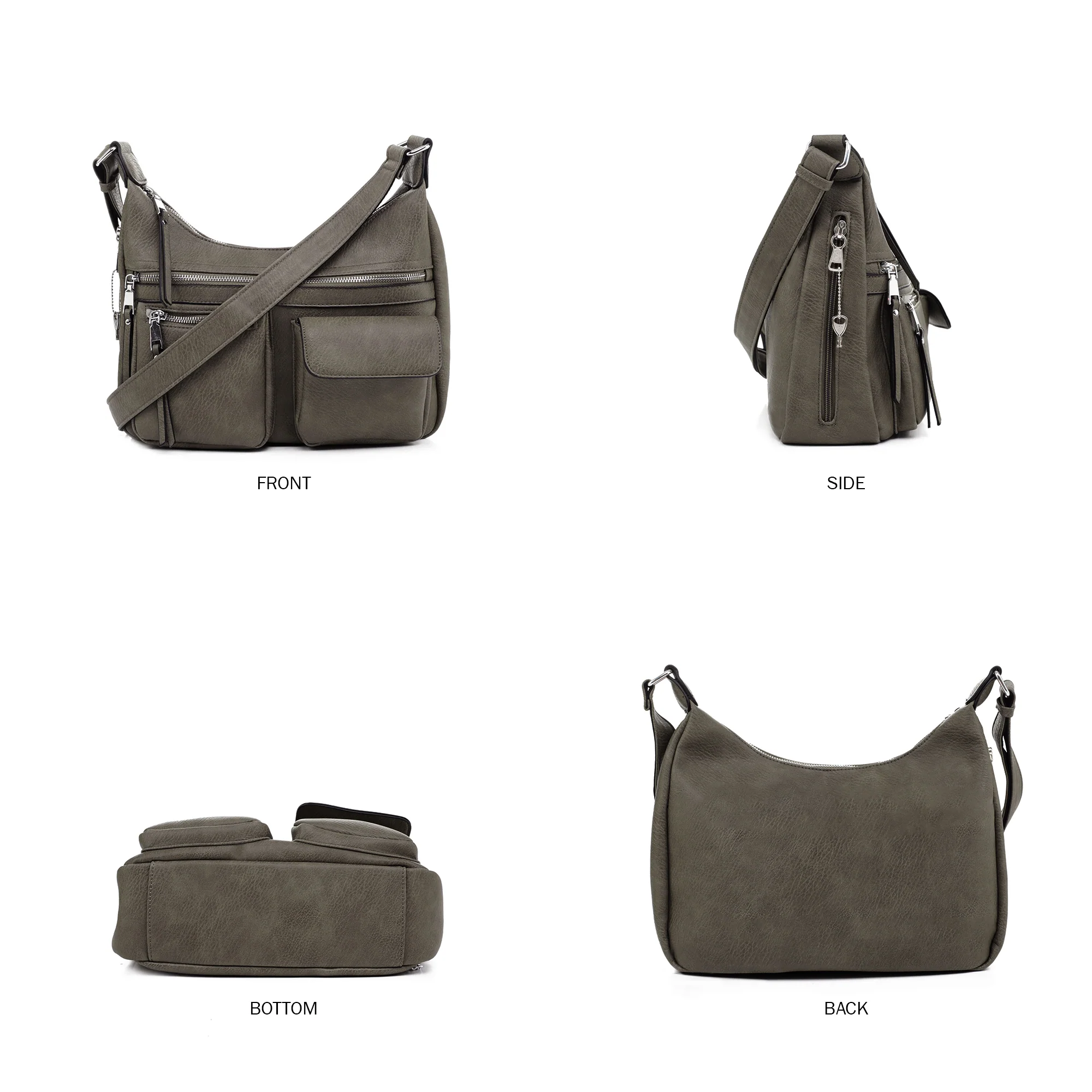 Elle Concealed Carry Hobo Handbag - Image 9