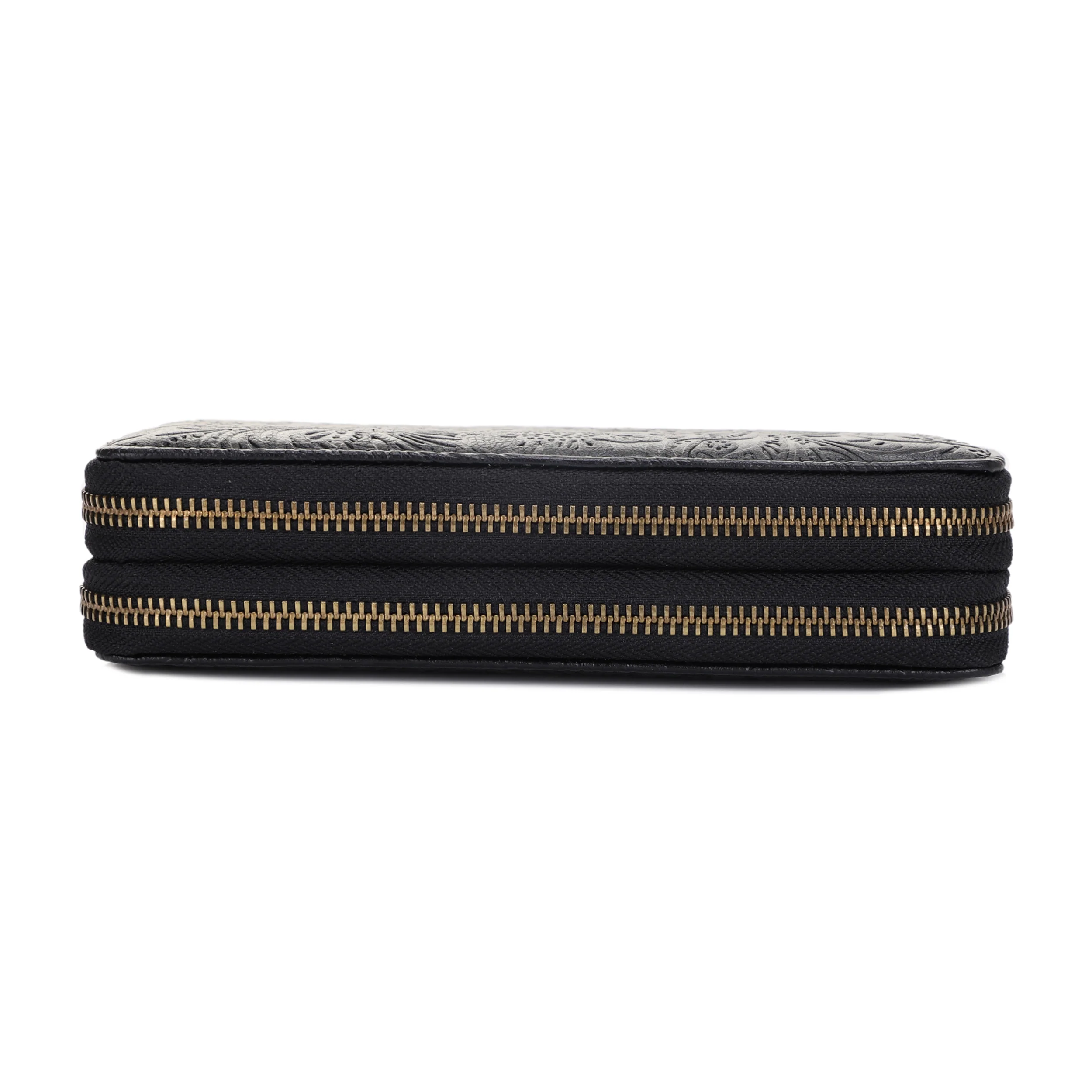 Filly Flora Embossed Wallet with Wrist Strap - Image 10