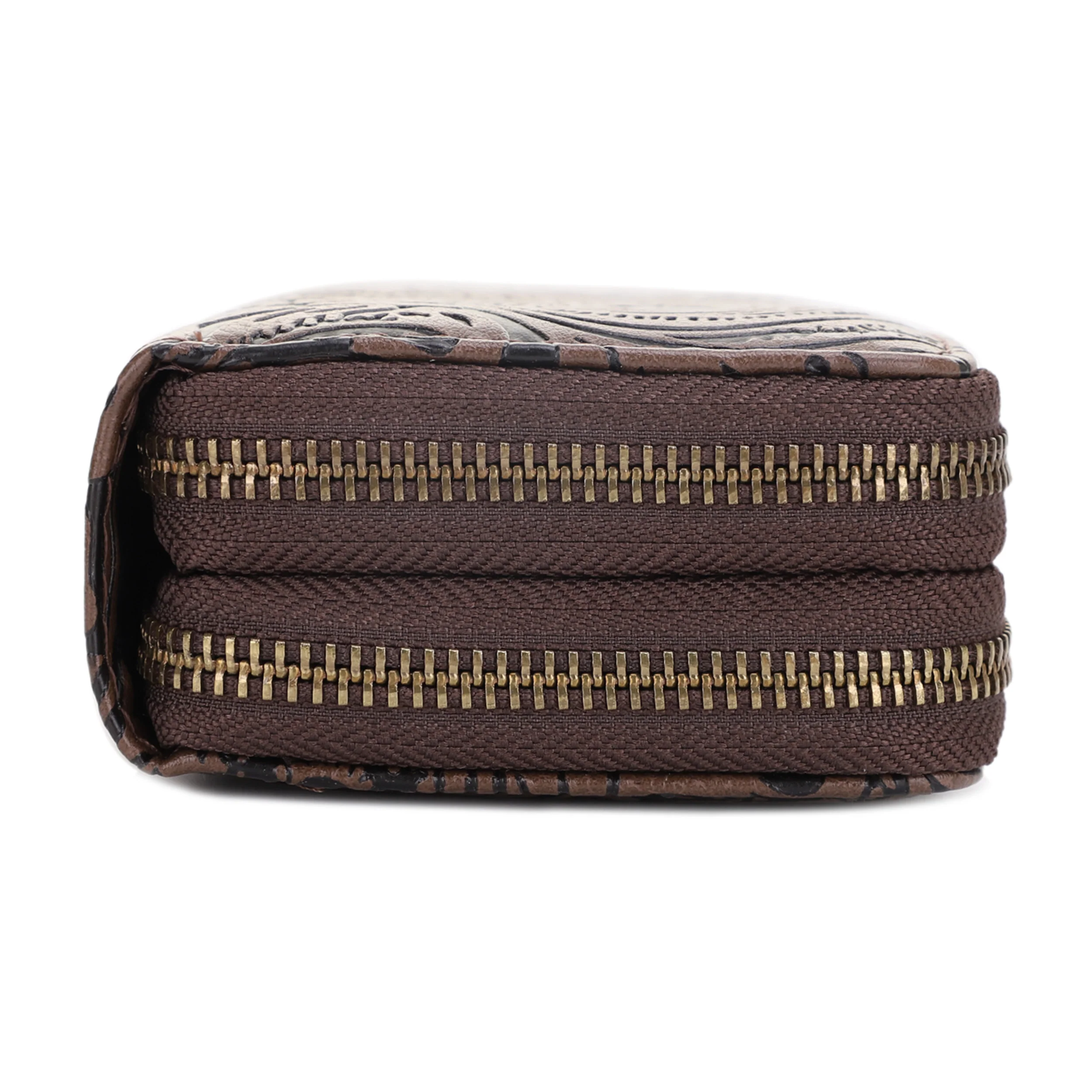 Filly Flora Embossed Wallet with Wrist Strap - Image 15