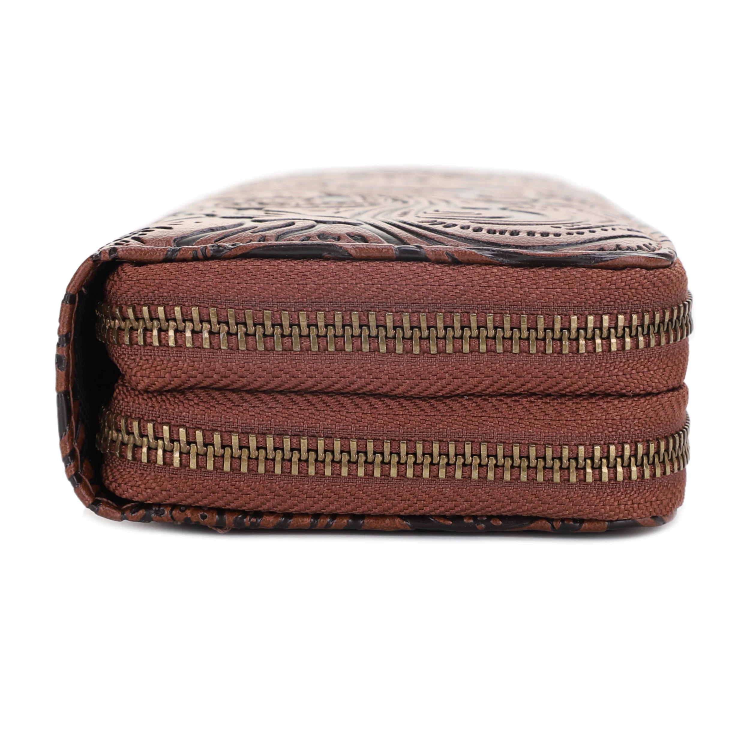 Filly Flora Embossed Wallet with Wrist Strap - Image 21