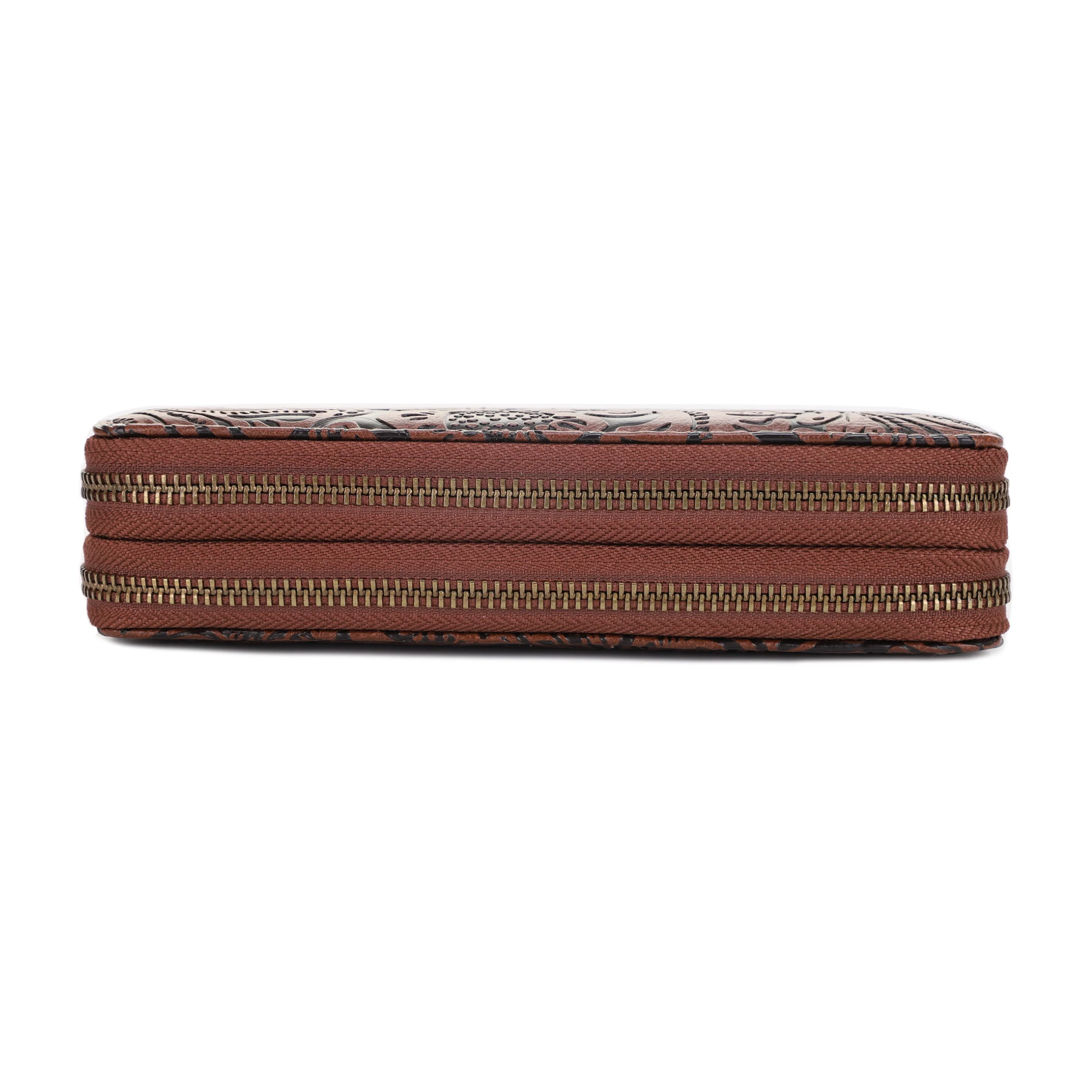 Filly Flora Embossed Wallet with Wrist Strap - Image 22