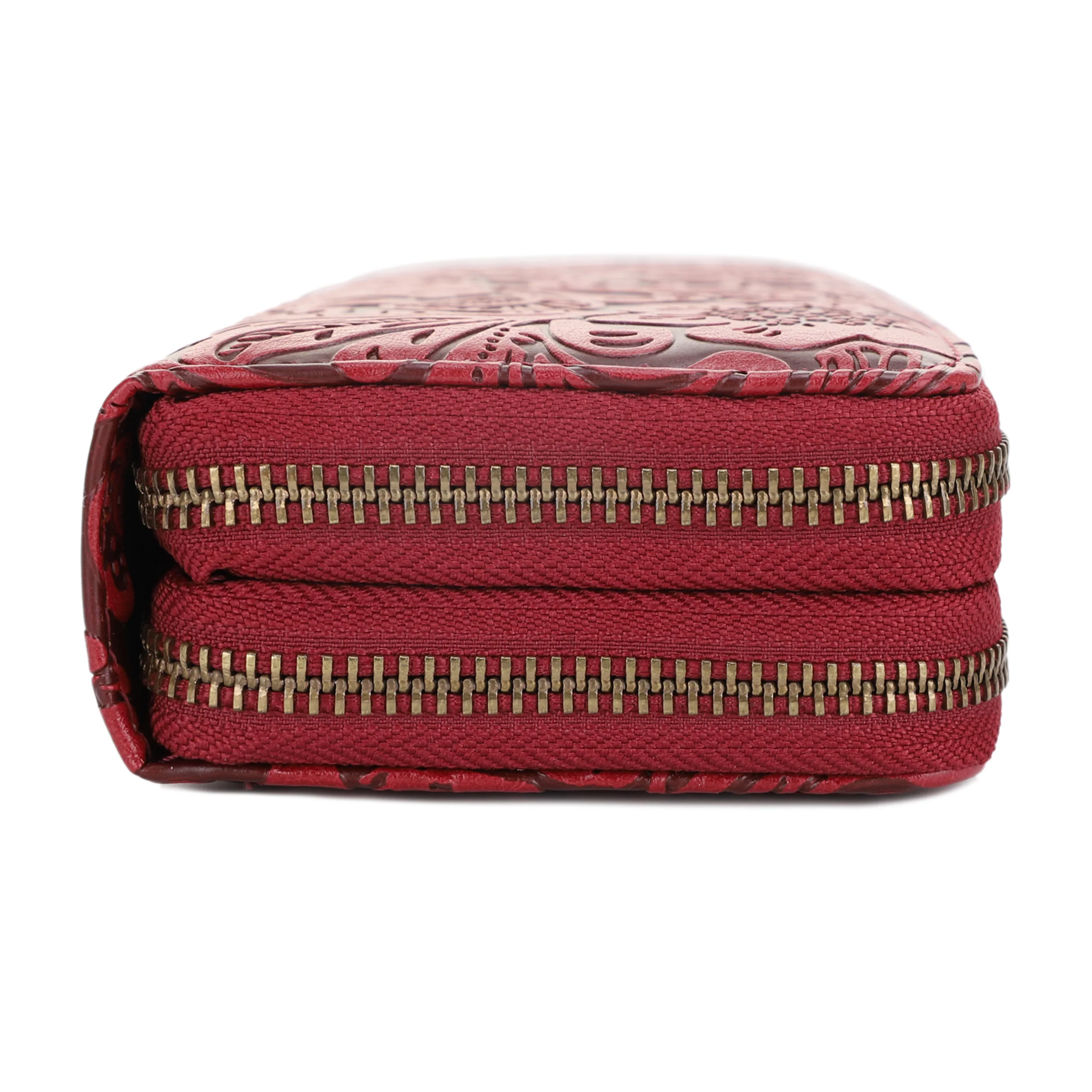 Filly Flora Embossed Wallet with Wrist Strap - Image 3