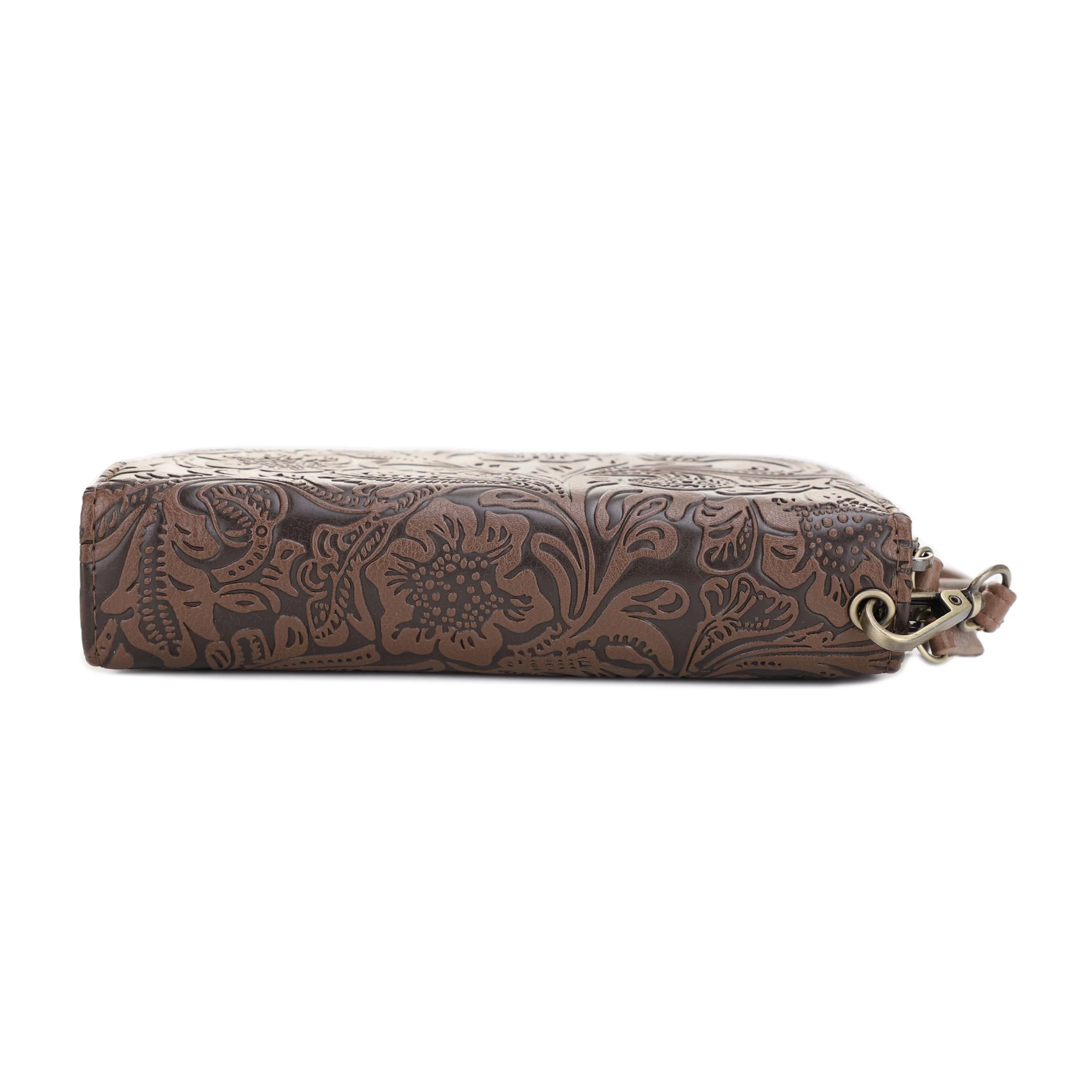 Filly Flora Embossed Wallet with Wrist Strap - Image 32