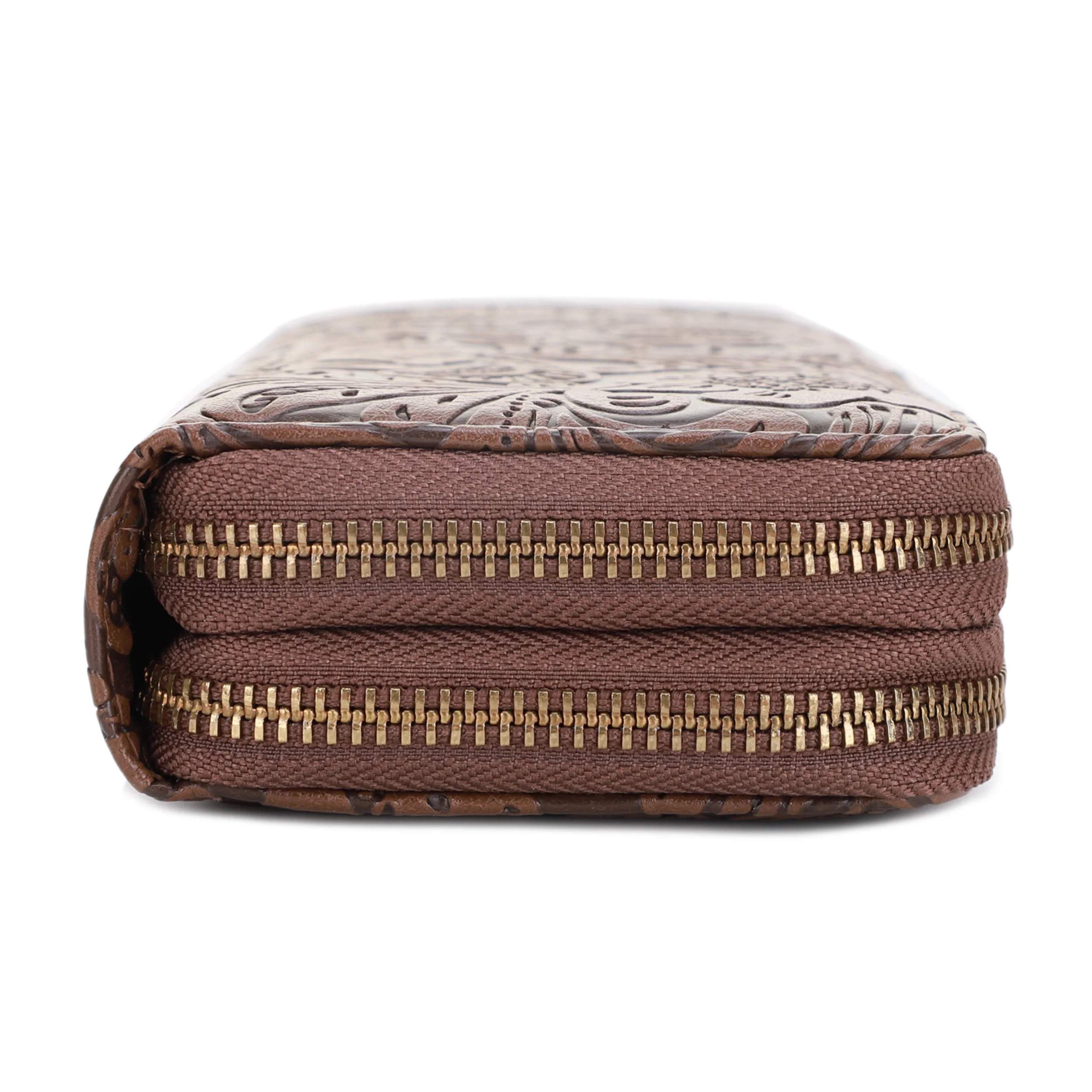Filly Flora Embossed Wallet with Wrist Strap - Image 33