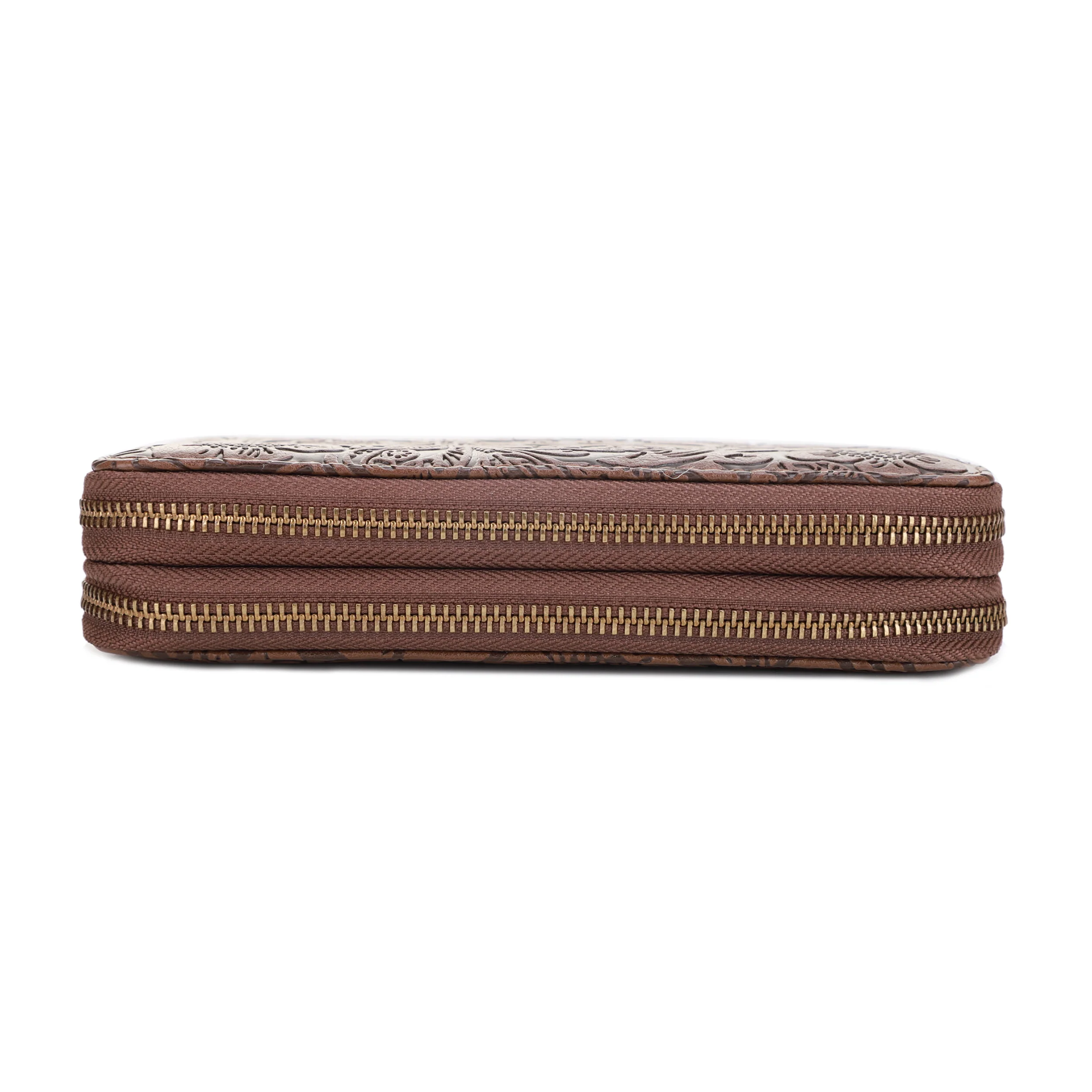 Filly Flora Embossed Wallet with Wrist Strap - Image 34