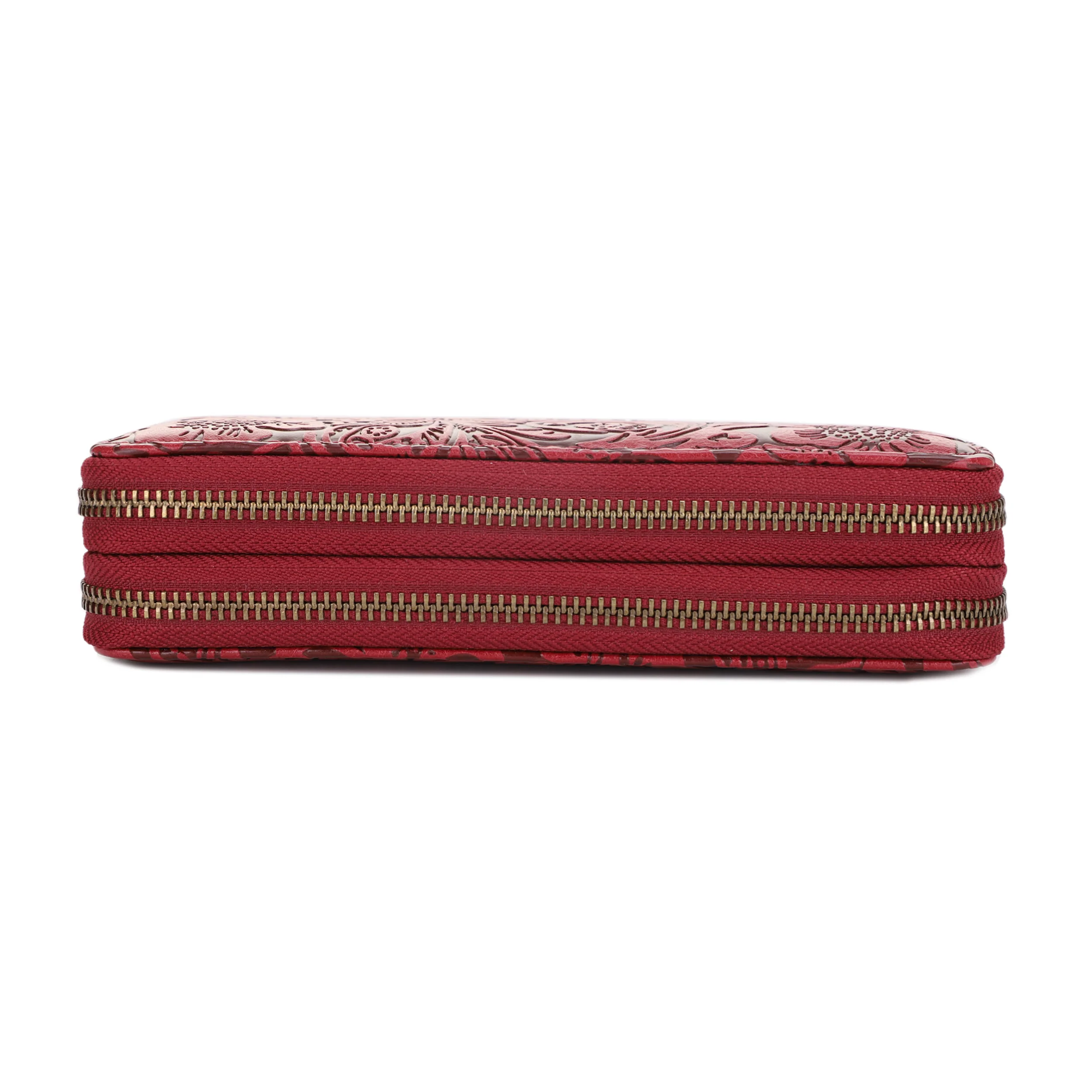 Filly Flora Embossed Wallet with Wrist Strap - Image 4