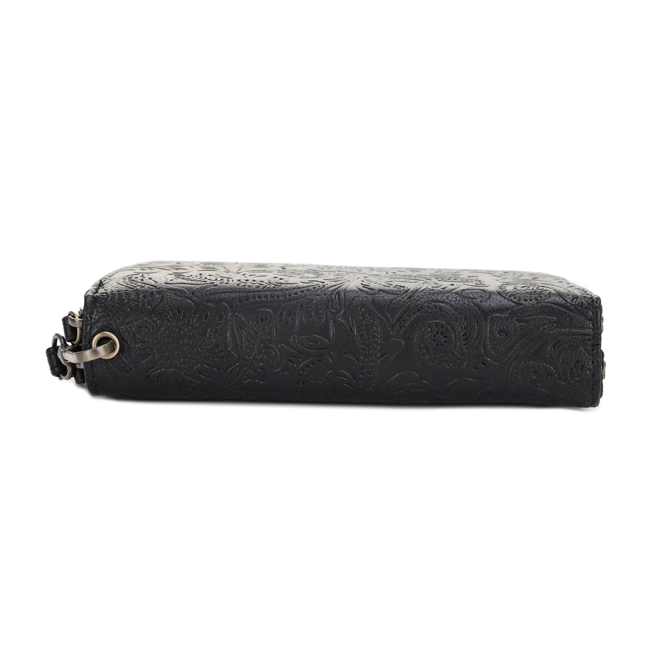 Filly Flora Embossed Wallet with Wrist Strap - Image 8