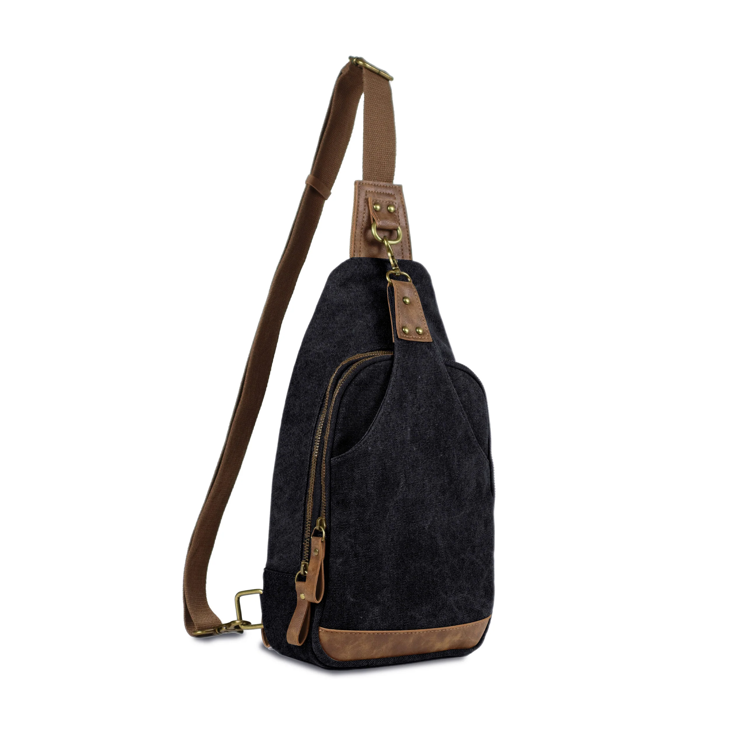 Glacier Unisex Canvas Sling Shoulder Concealed Backpack - Image 10