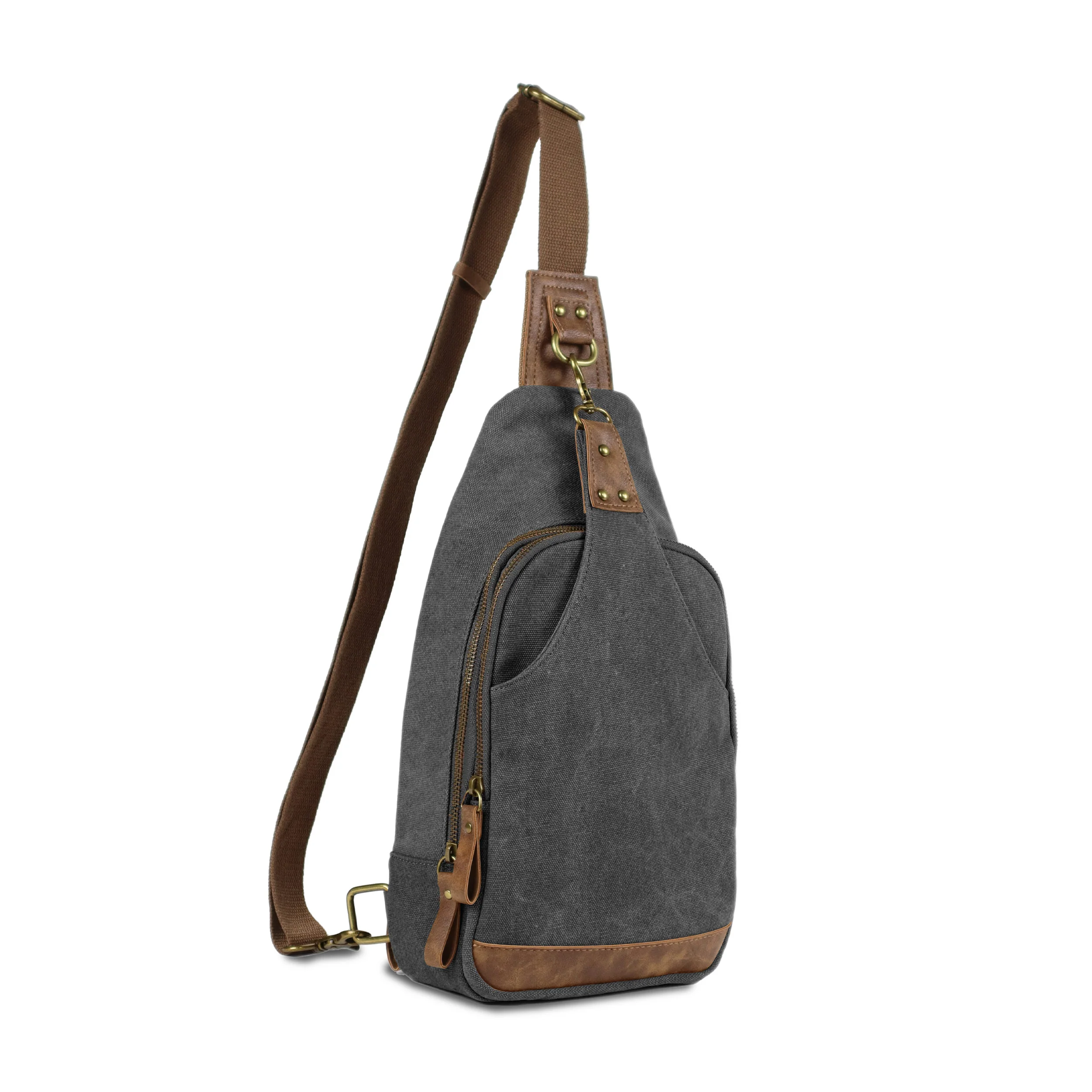 Glacier Unisex Canvas Sling Shoulder Concealed Backpack - Image 17