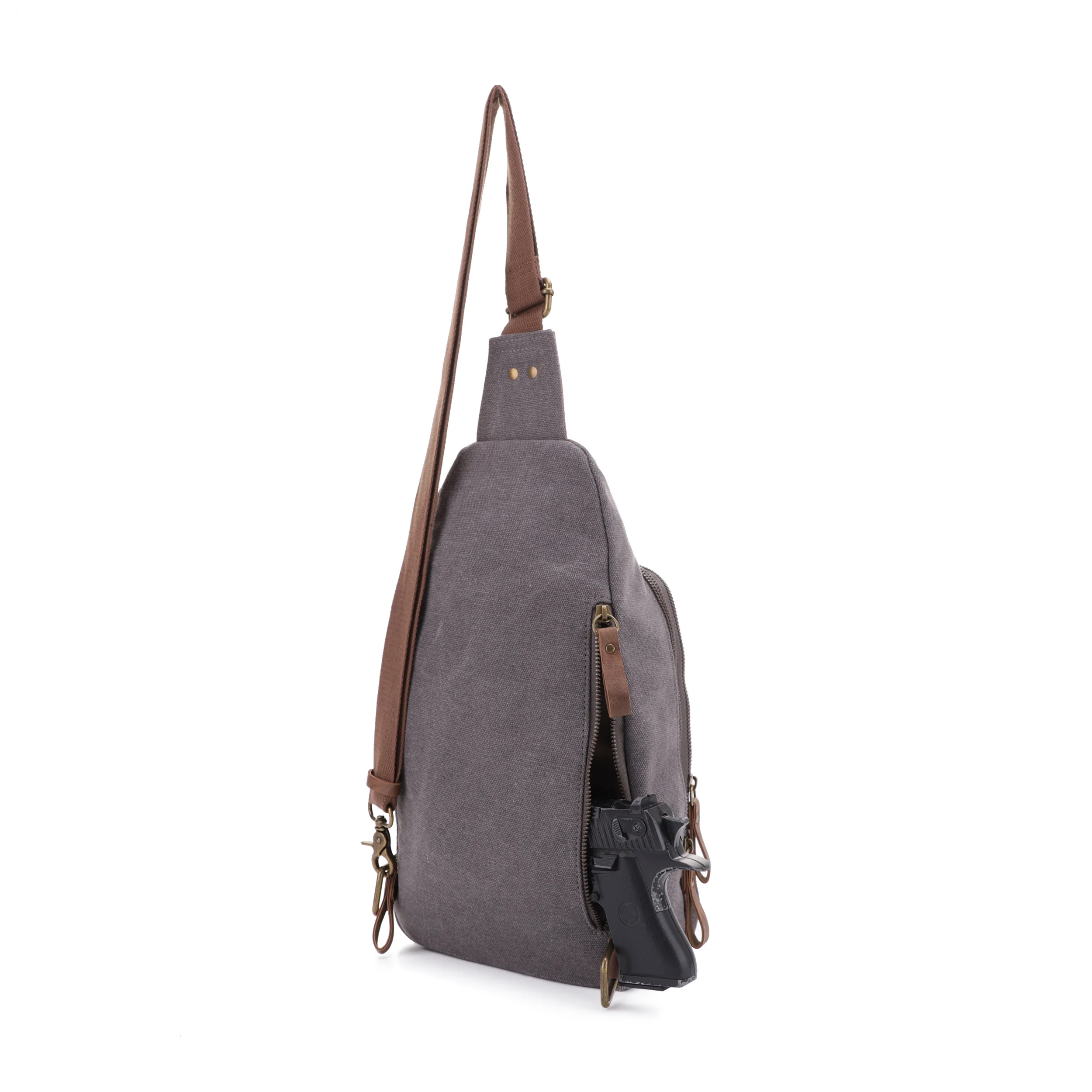 Glacier Unisex Canvas Sling Shoulder Concealed Backpack - Image 22
