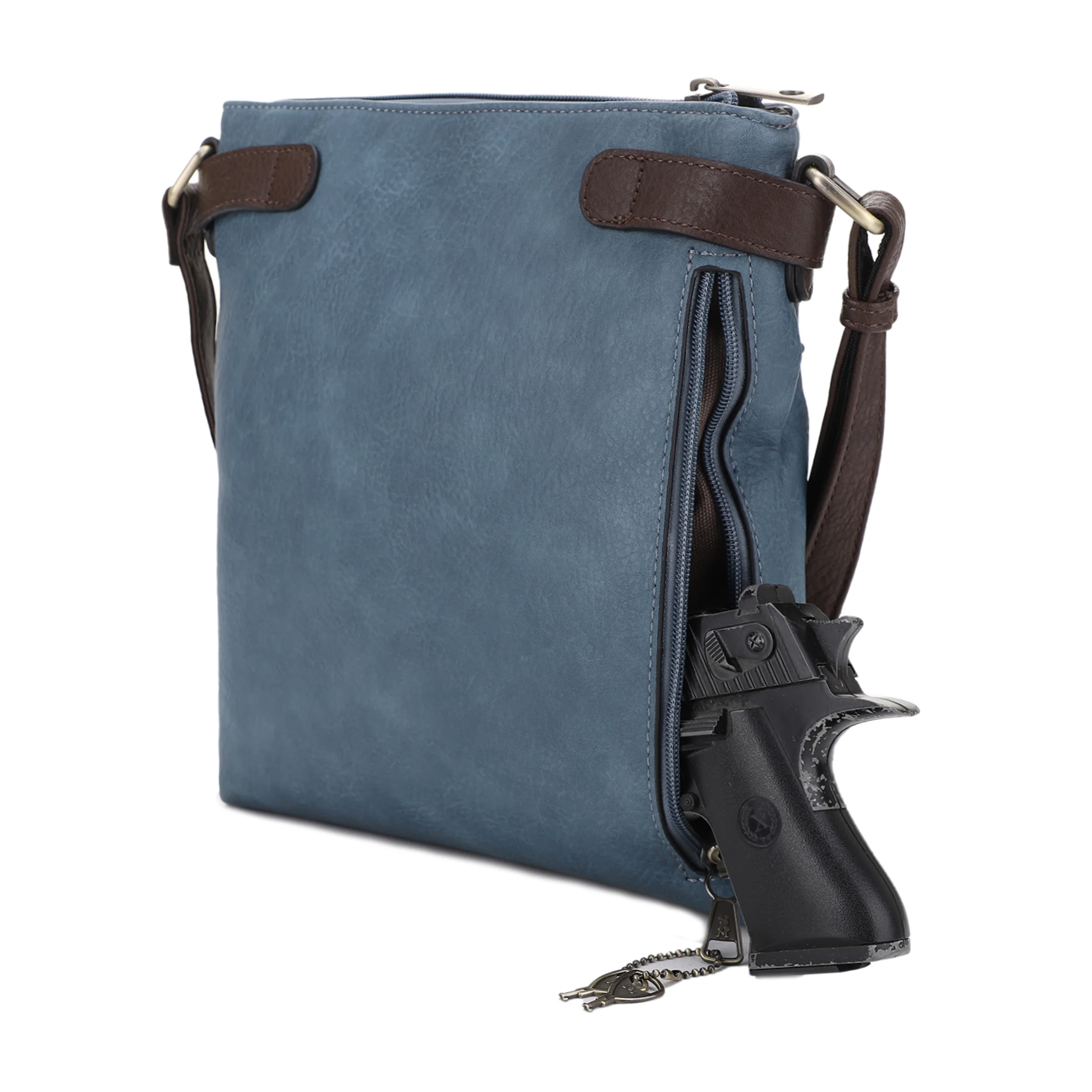 Hannah Concealed Carry Lock and Key Crossbody - Image 4