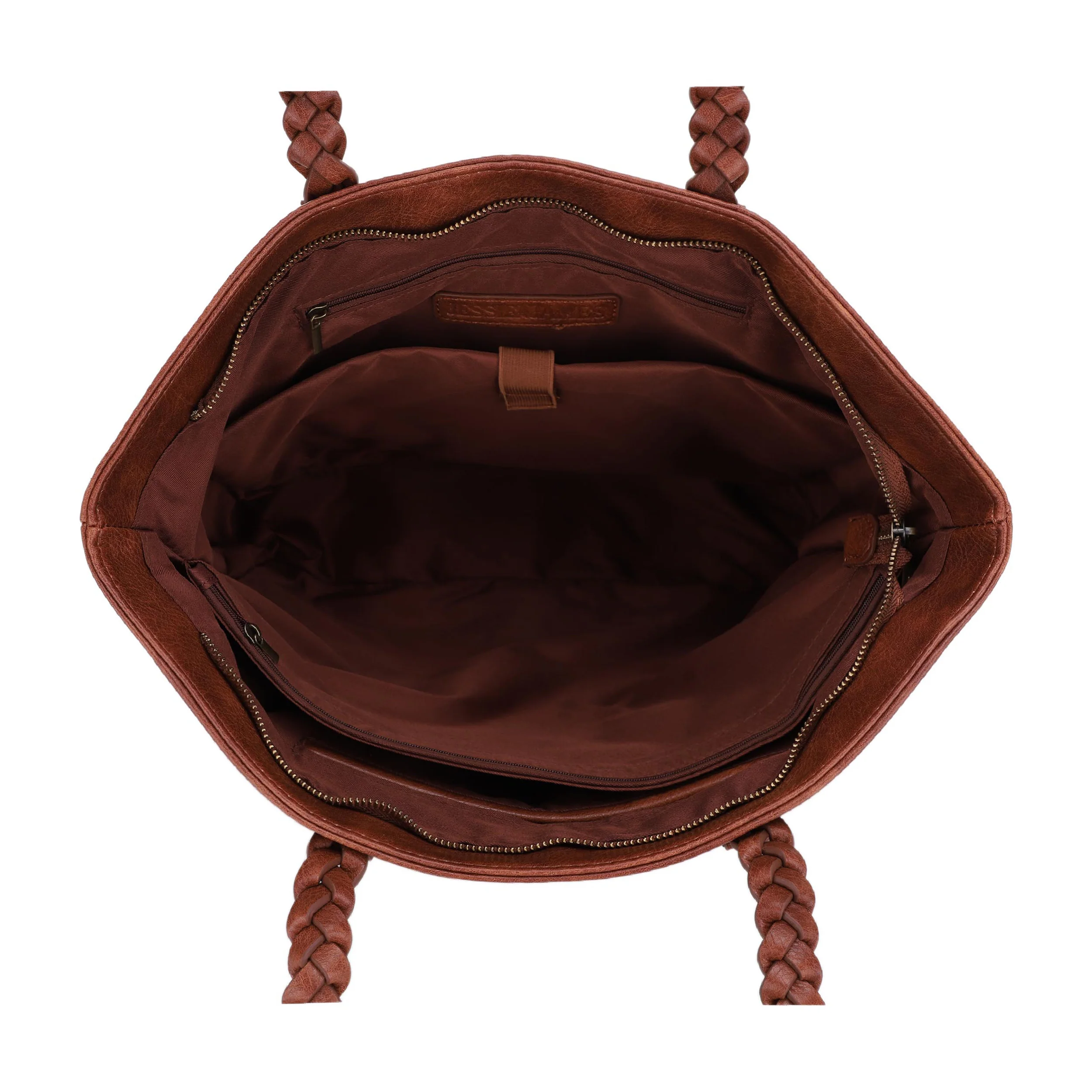 Helena Braided Handle Concealed Carry Tote Bag - Image 12