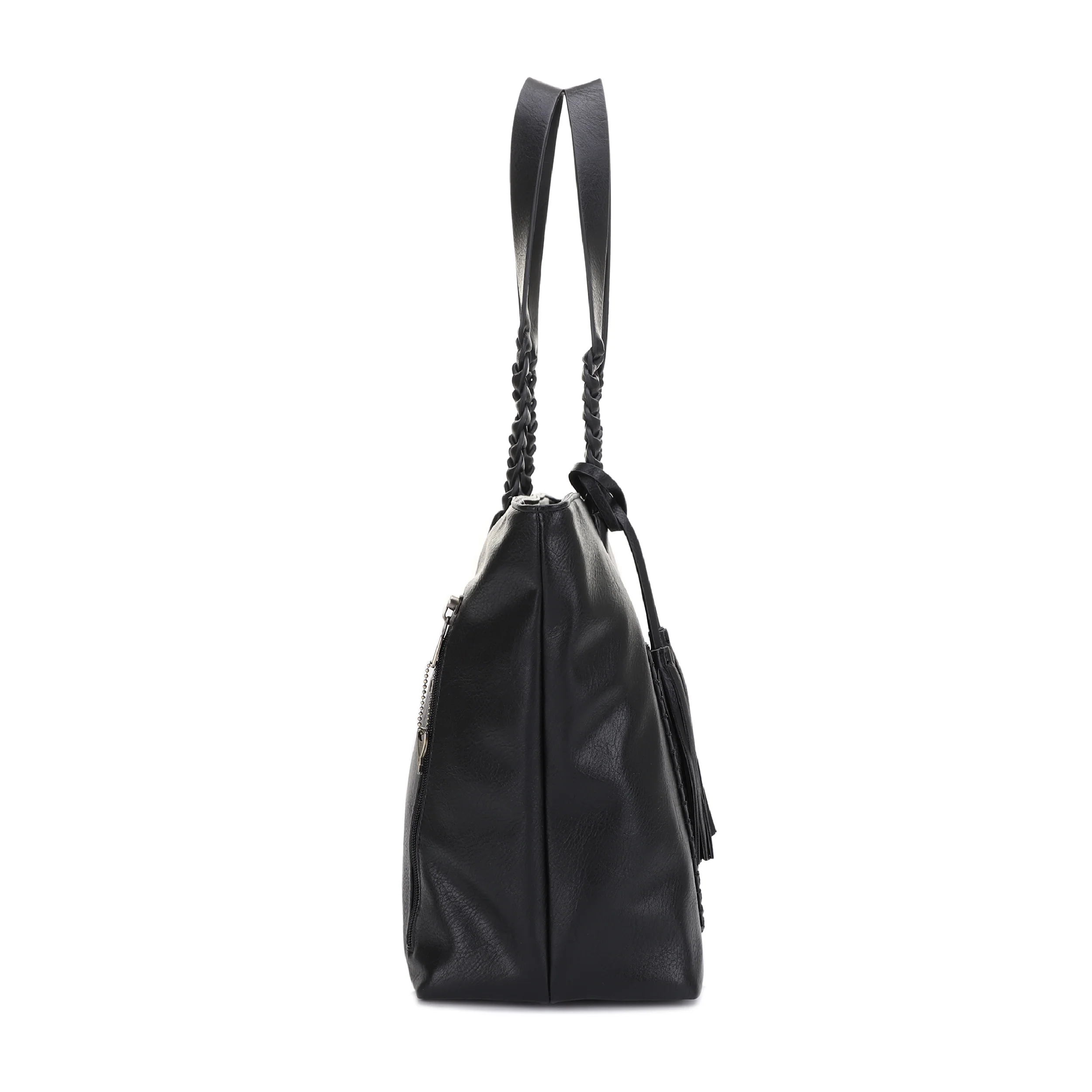 Helena Braided Handle Concealed Carry Tote Bag - Image 15